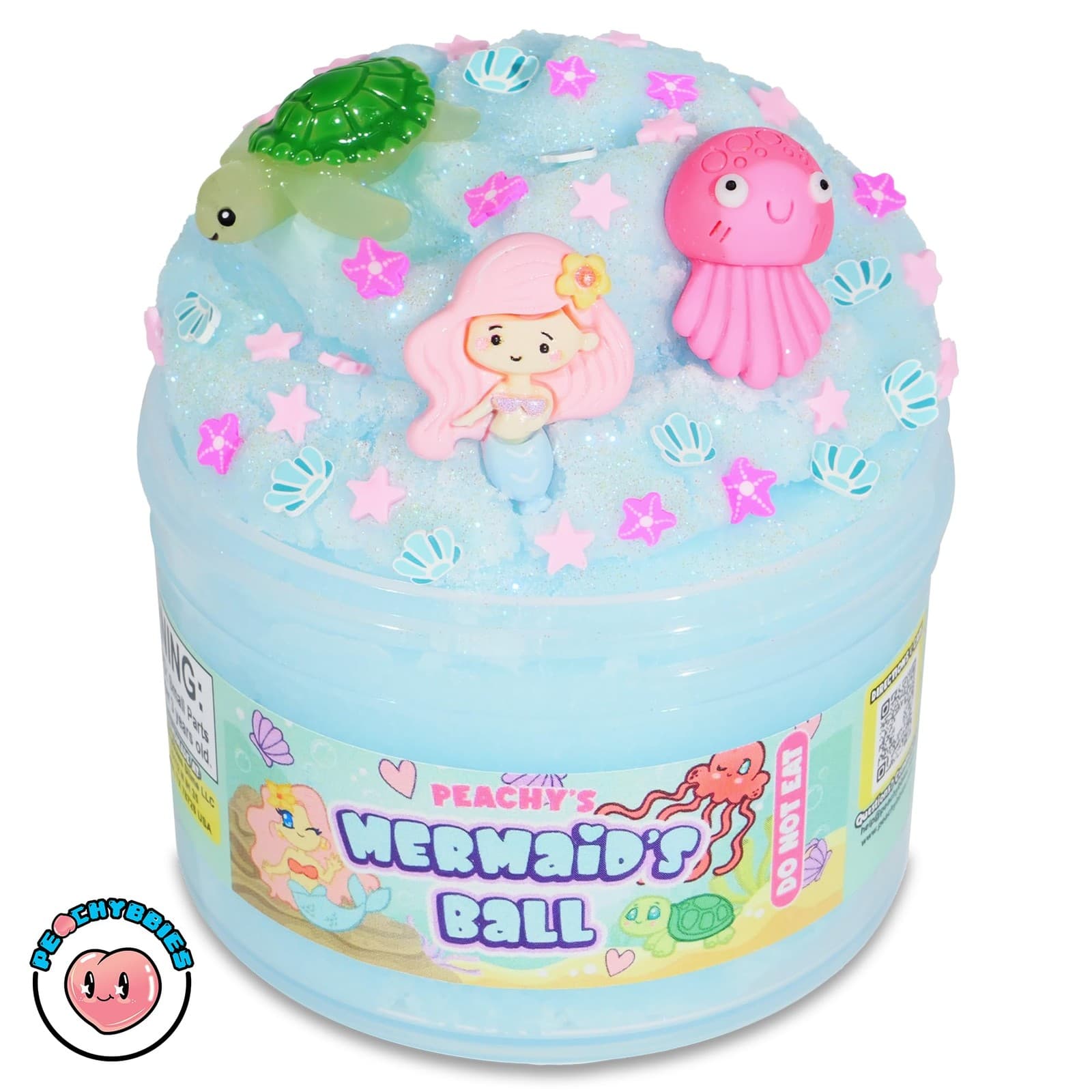 Peachybbies Slime 4-Pack Fantasy Bundle, Unicorn Candy Floss, Mermaid's Ball,... thumbnail 3
