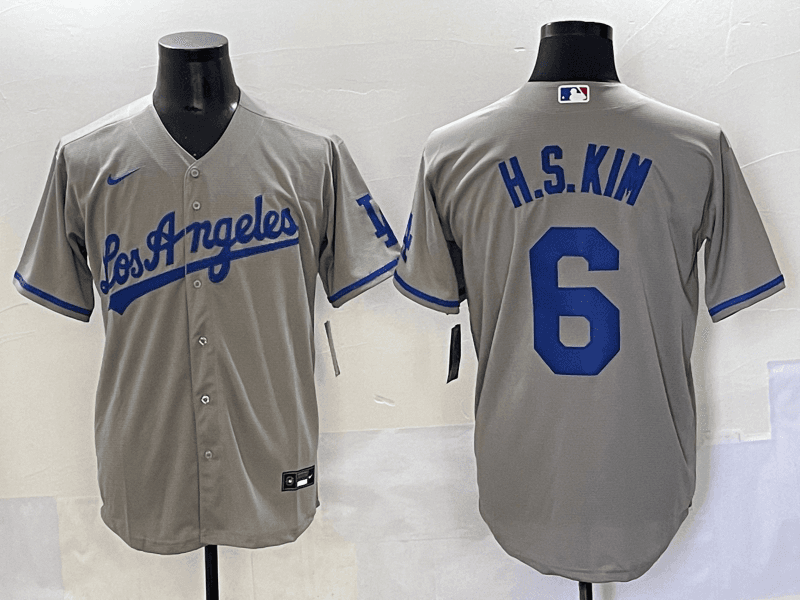 Hyeseong Kim #6 Dodgers White Home Jersey Stitched 2025 &#034;All Sizes&#034; thumbnail 3