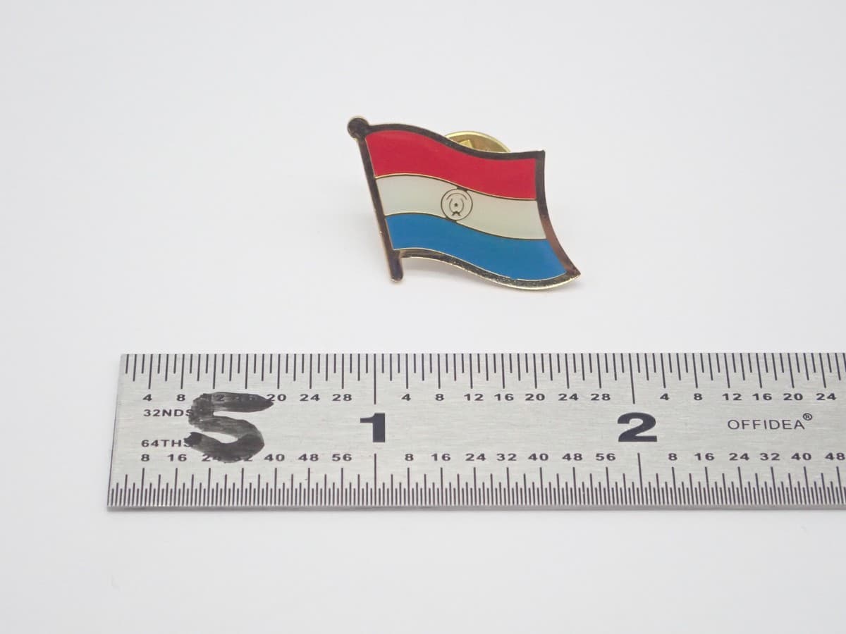 Flag of Paraguay Vintage Lapel Pin thumbnail 2