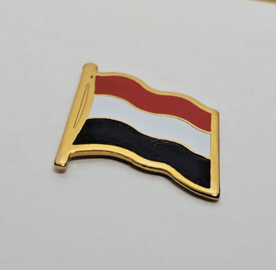 Republic of Yemen Flag Saudi Arabia Arab Spring Asia Pin Tricolor Tricolour thumbnail 4