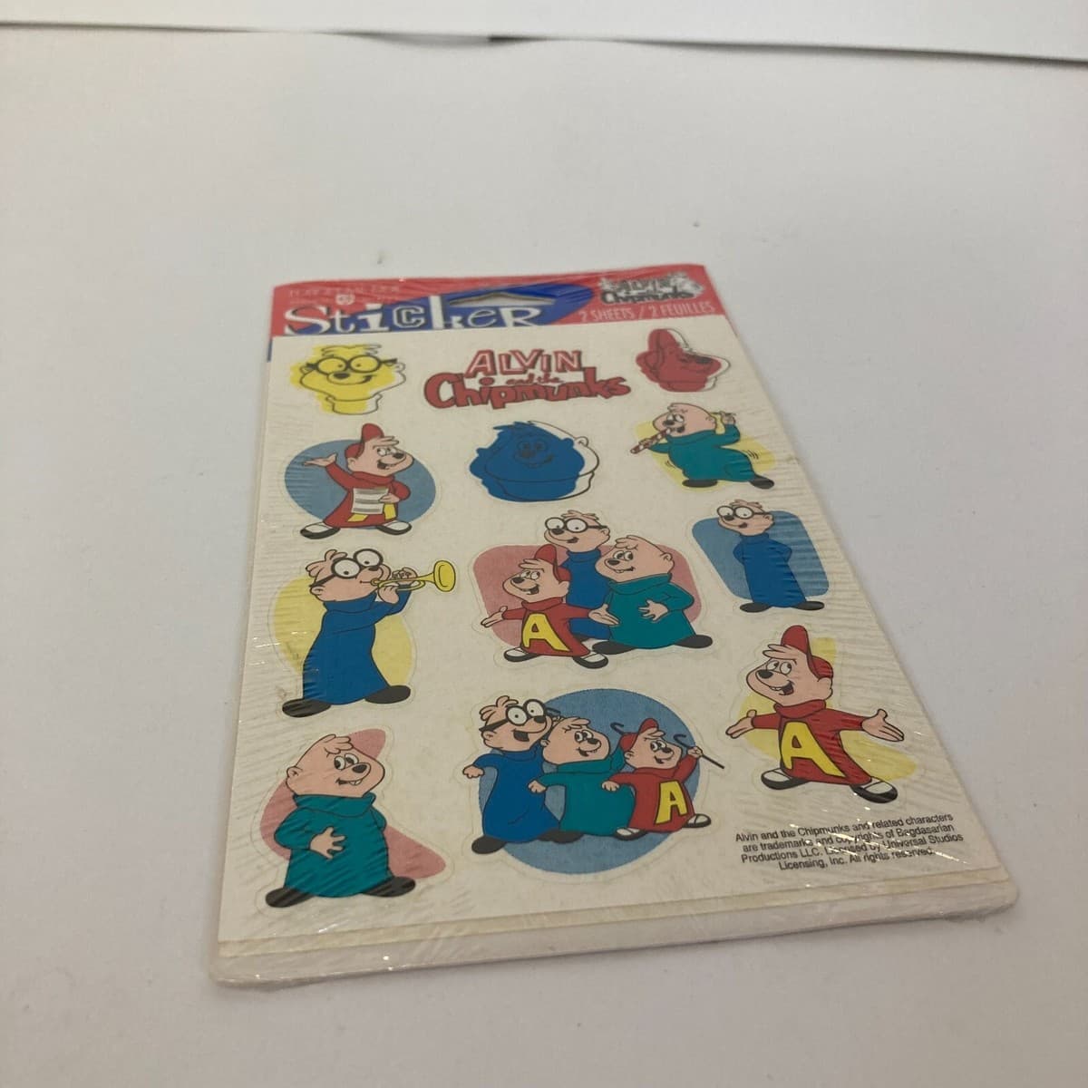 Vintage Alvin and the Chipmunks Sealed 2 Sticker Sheets American Greetings 80s - Image 1
