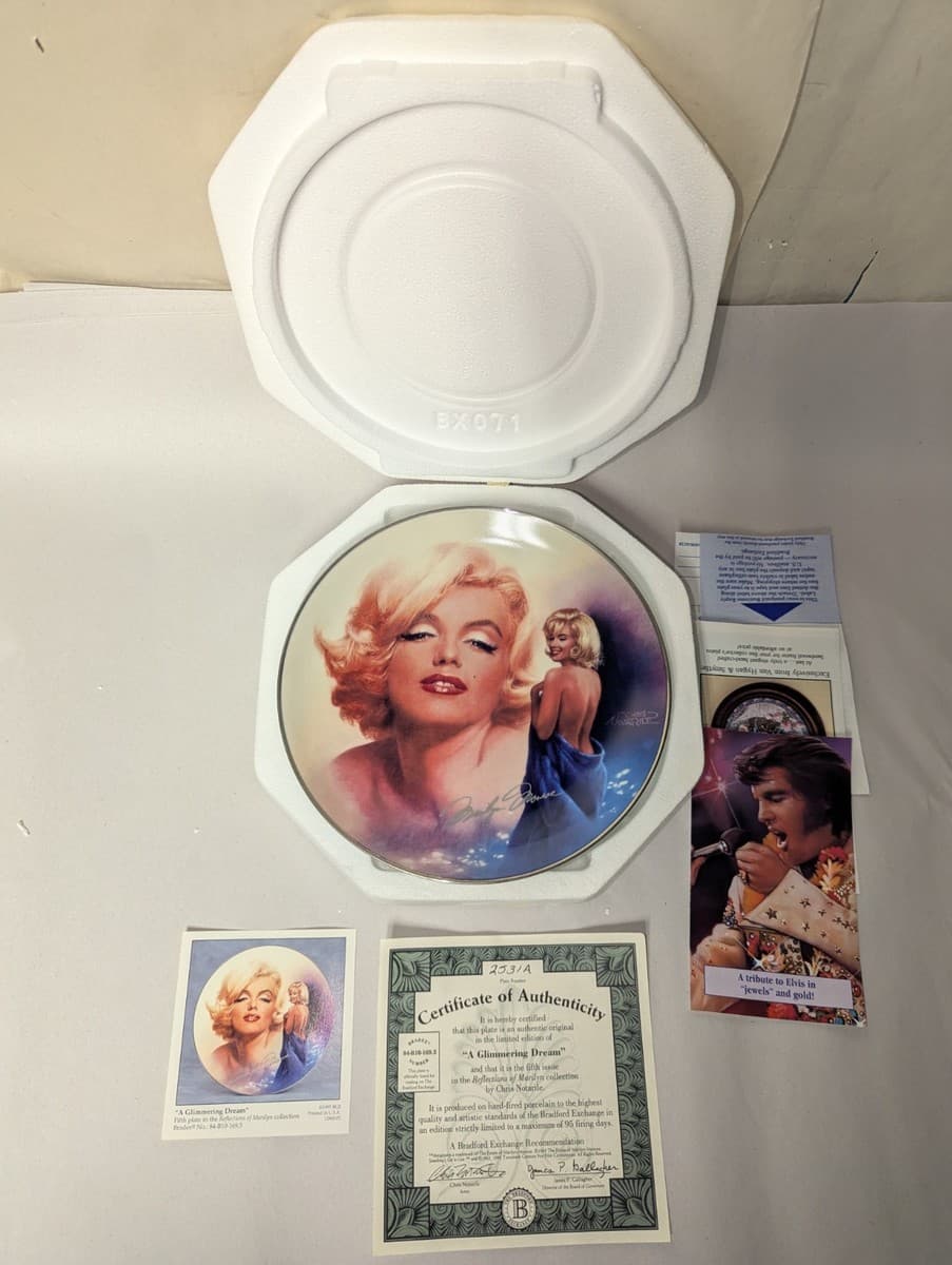 Marilyn Monroe "A Glimmering Dream" 5th Issue Collector Plate Bradford Exchange  - Image 1