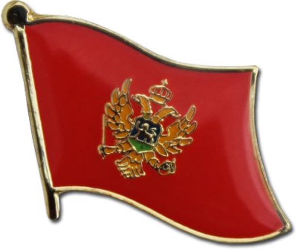 Montenegro Country Flag Bike Motorcycle Hat Cap lapel Pin  - Image 1