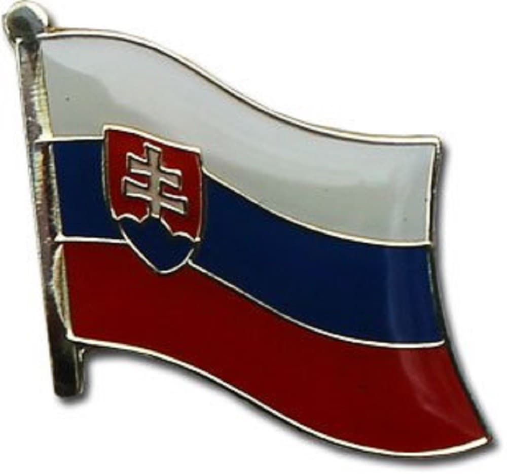 Slovakia Country Flag Bike Motorcycle Hat Cap lapel Pin  - Image 1