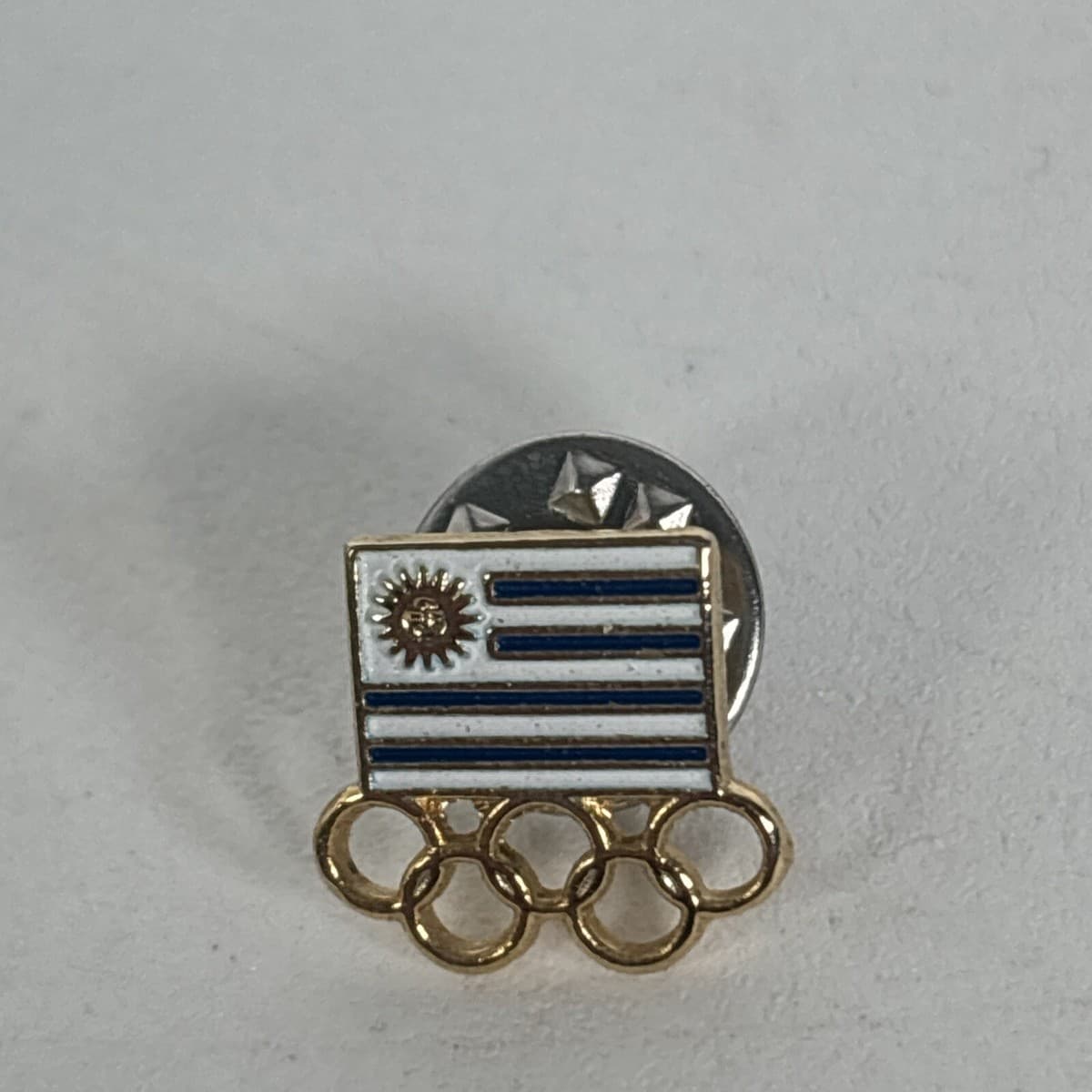 1984 L.A. Olympic Uruguay Flag Hat Pin Pinback Lapel Brooch Vintage HTF thumbnail 2