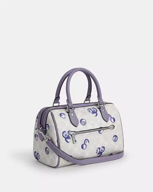 NEW SEALED *SET* Coach Rowan Satchel Blueberry W. Wristlet AND Umbrella SOLD OUT thumbnail 3