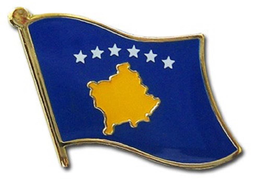 Kosovo Country Flag Bike Motorcycle Hat Cap lapel Pin  - Image 1