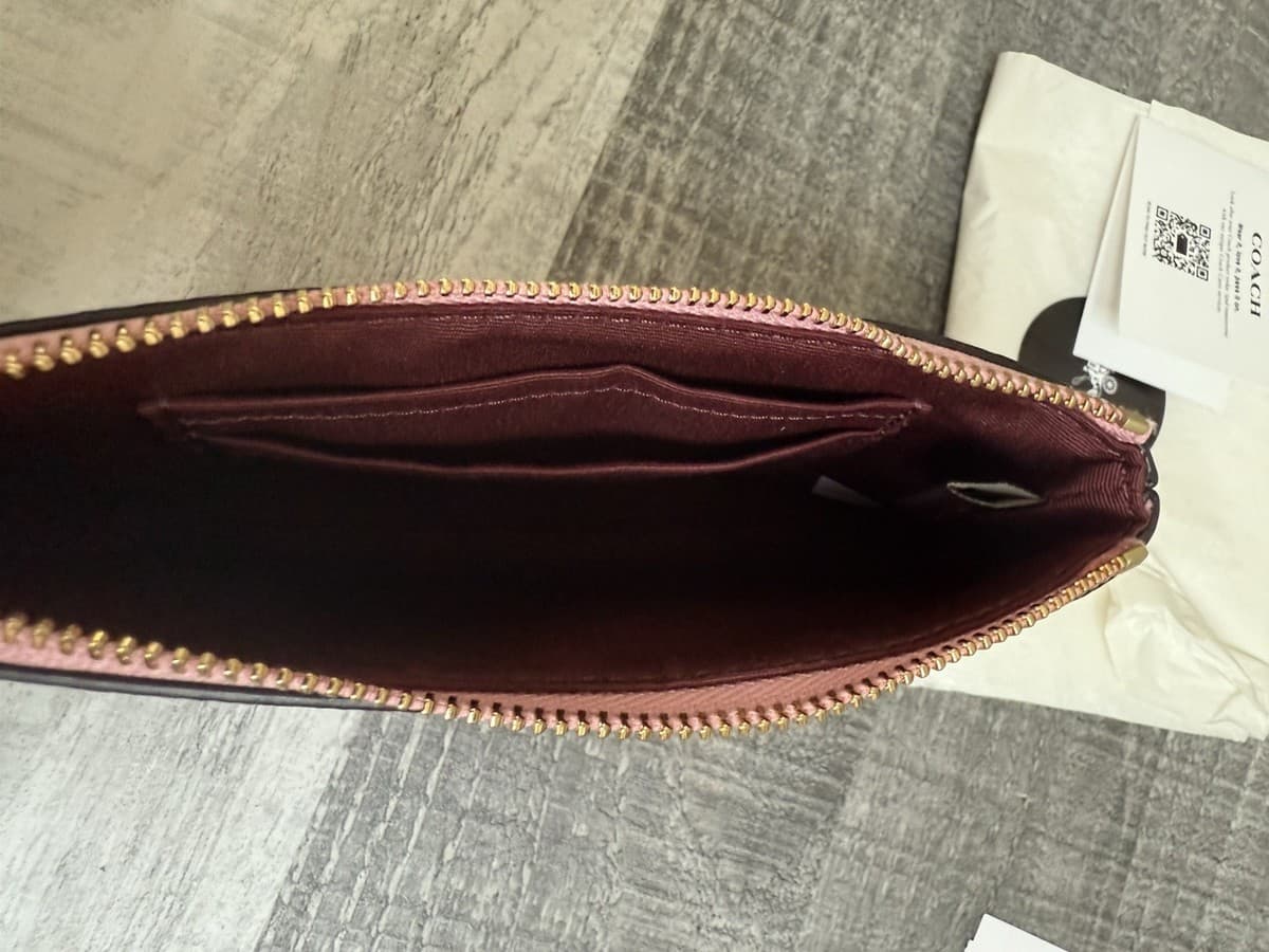 NWT COACH Corner Zip Wristlet With Cherry Print CR819 Brand New thumbnail 3