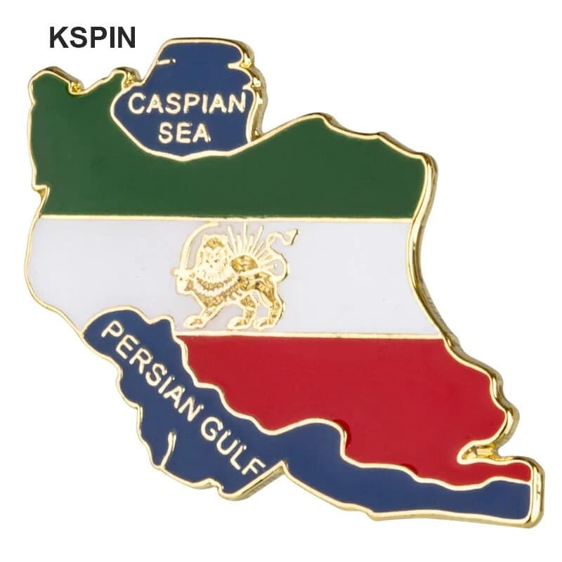 Iran Flag Laple Pin Badge Brooch - Image 1