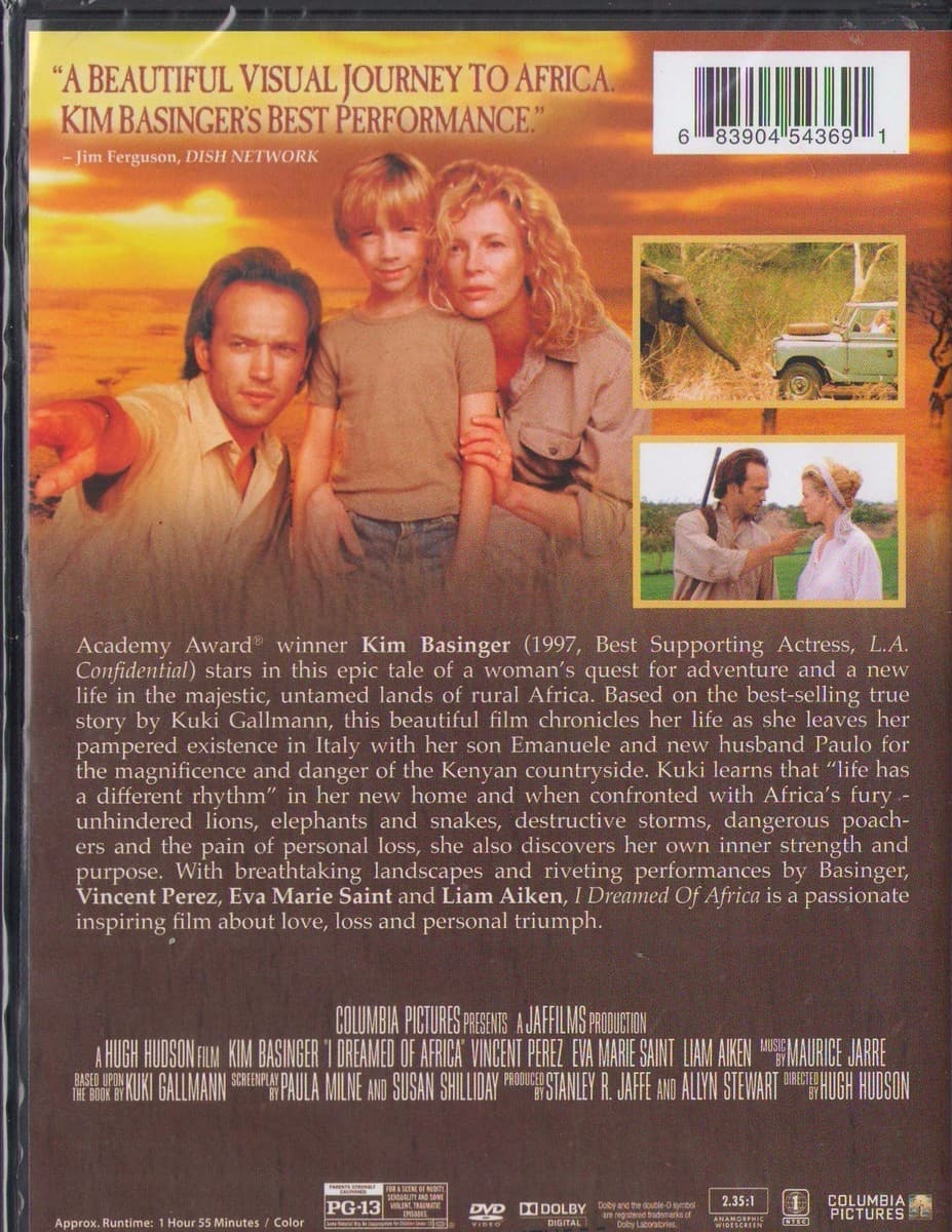 I Dreamed of Africa (DVD,) Kim Basinger, Vincent Perez   BRAND NEW thumbnail 2