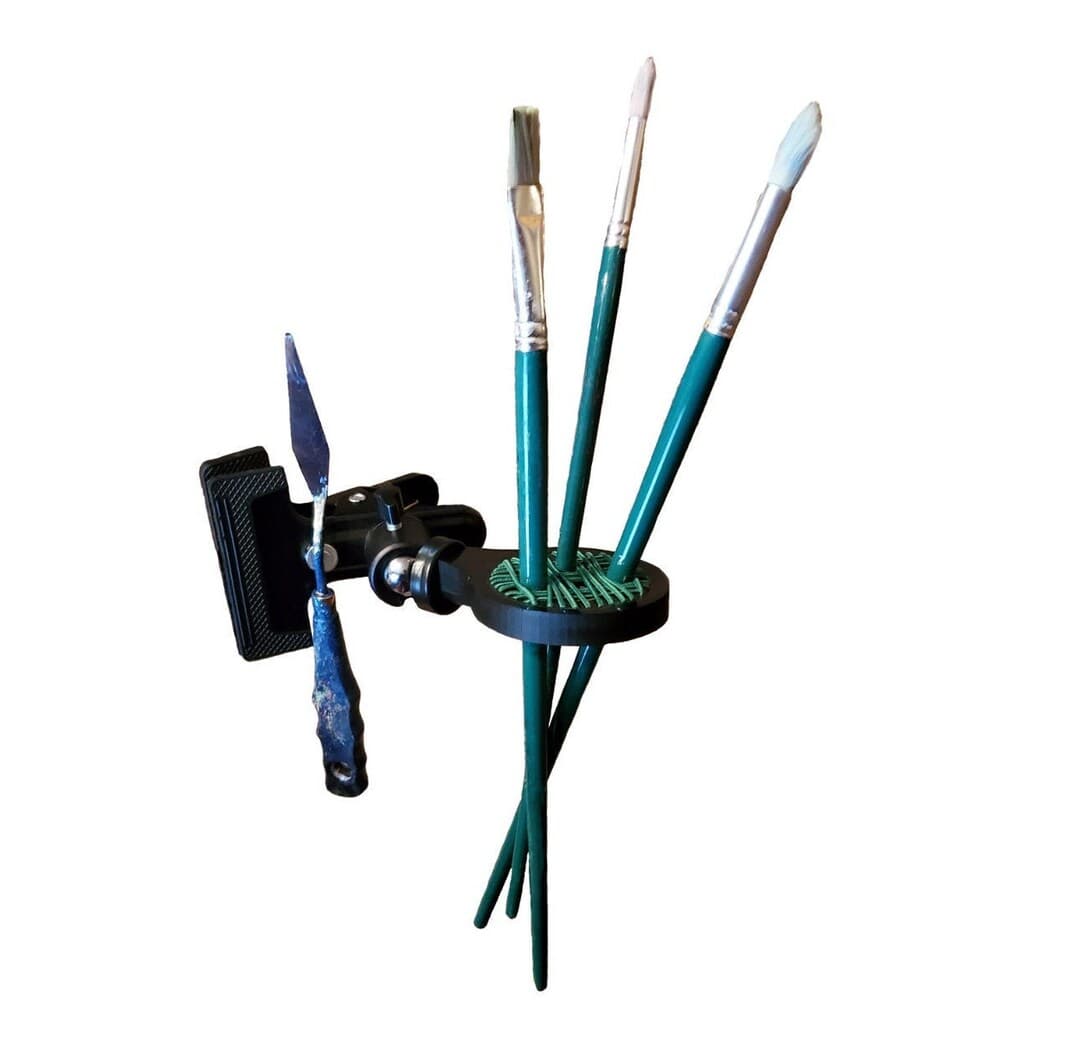 Jumbo Clip-on Paint Brush Holder - Image 1