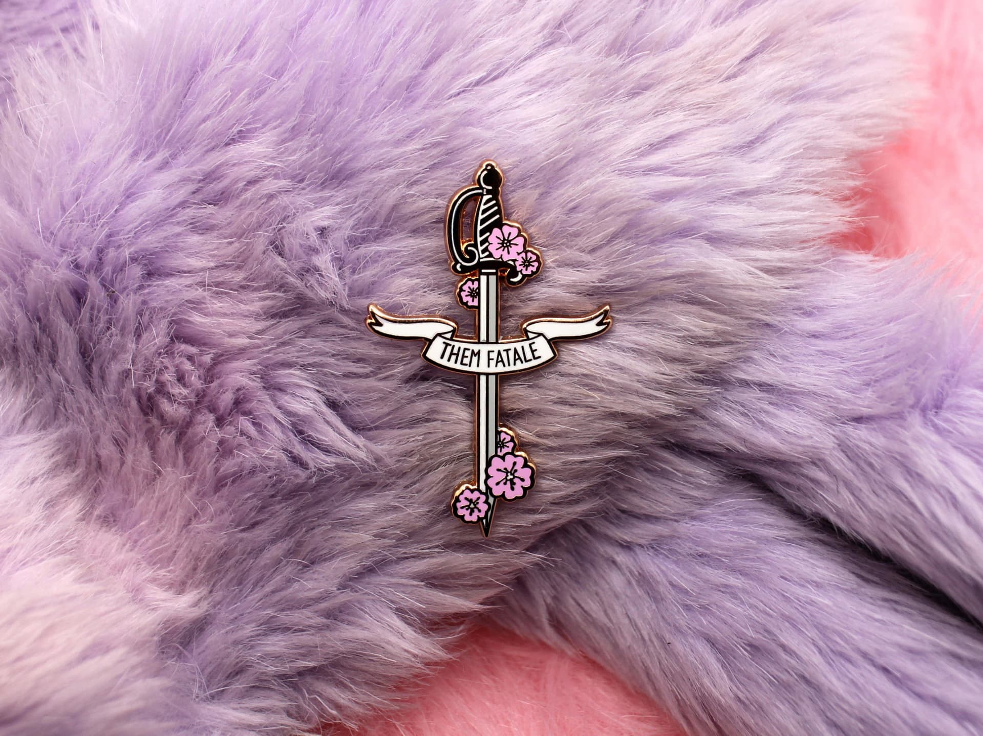 Them Fatale Rapier Sword Enamel Pin  - Image 1