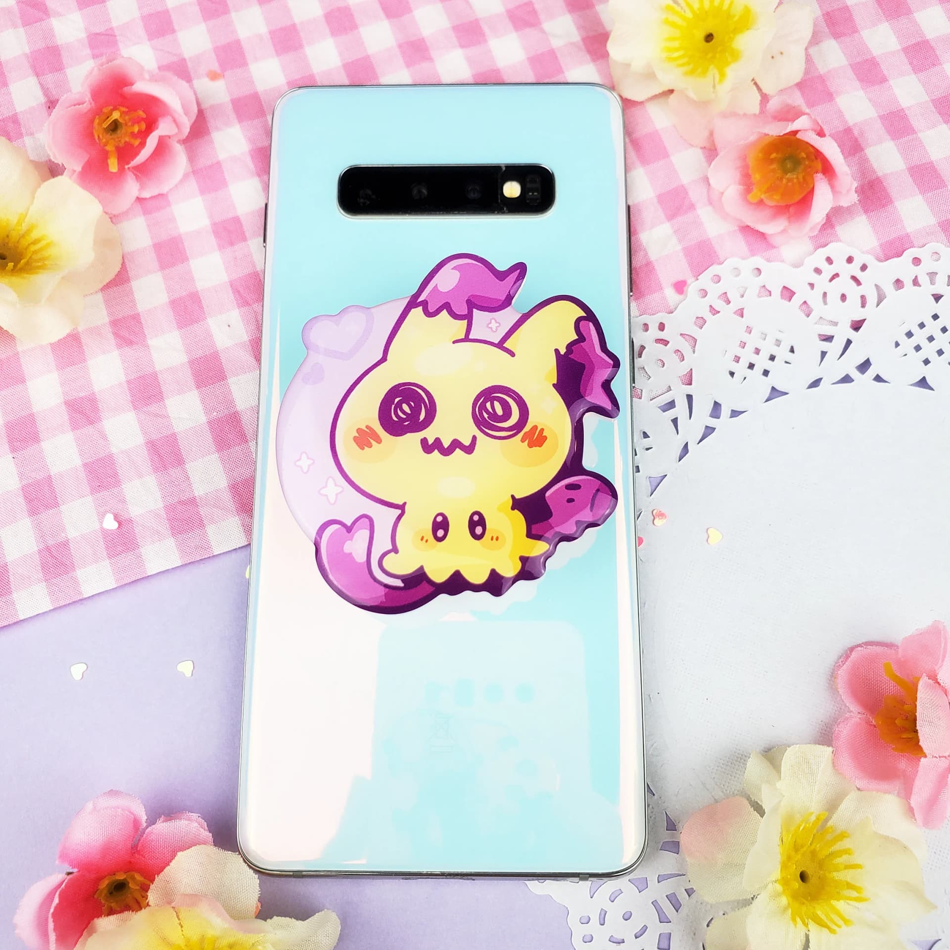 Ghosties - Mimikyu - Acrylic Phone Grip - Image 1
