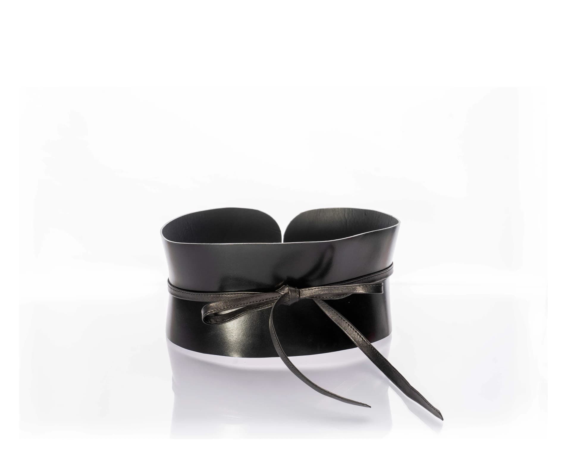 Leather Tie Obi belt, Dress Corset Belt, Hourglass waist belt, Waist shaper belt - Image 1