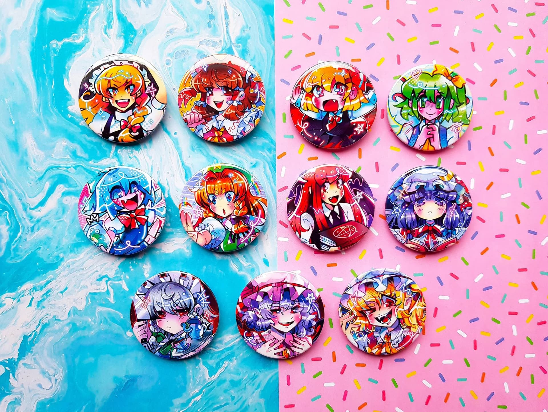 Touhou Project EOSD button pins 44 mm - Image 1
