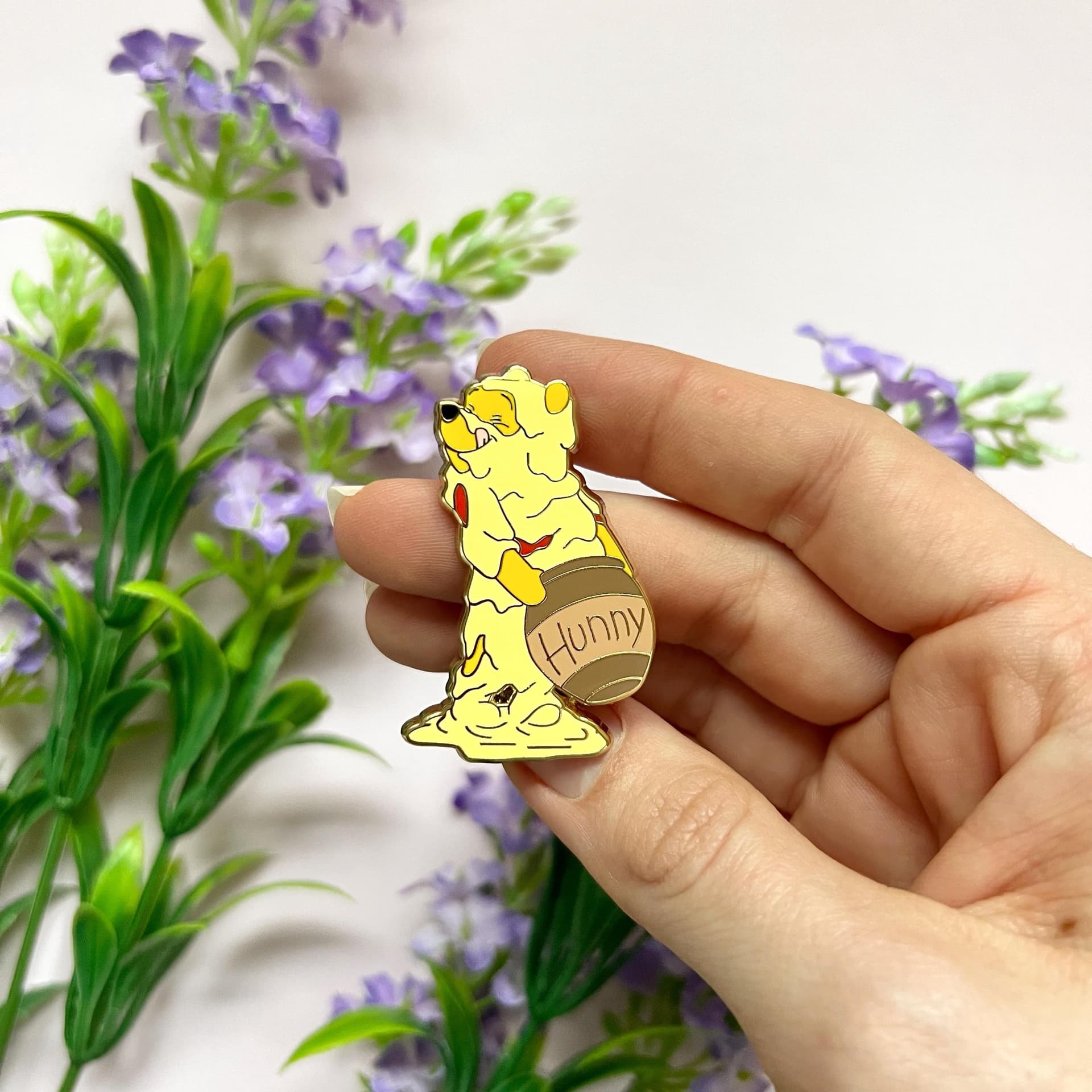 POOH PIN / enamel winnie the pooh inspired disney pin honey pots / onlyhappythings - Image 1