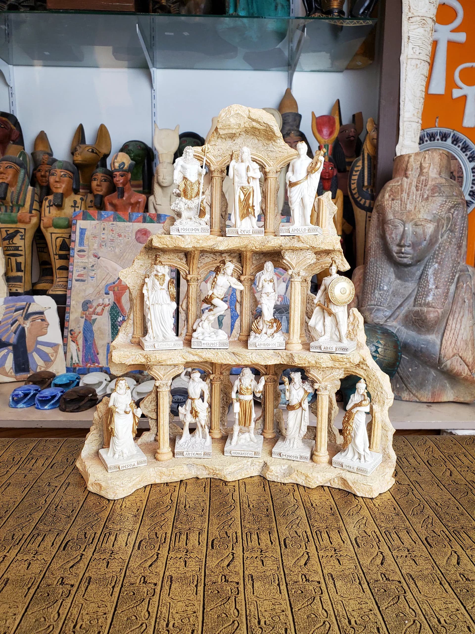 Vintage Ancient Greek Gods & Goddesses Mini Statues set of 12 - Greek Twelve Olympians - Image 1
