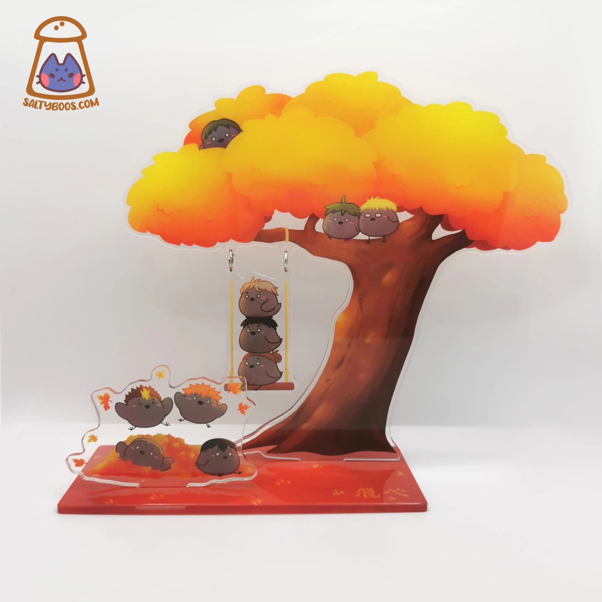 HQ | Volleyball Anime Karasuno Crows Autumn Acrylic Standee Tree Swing - Image 1