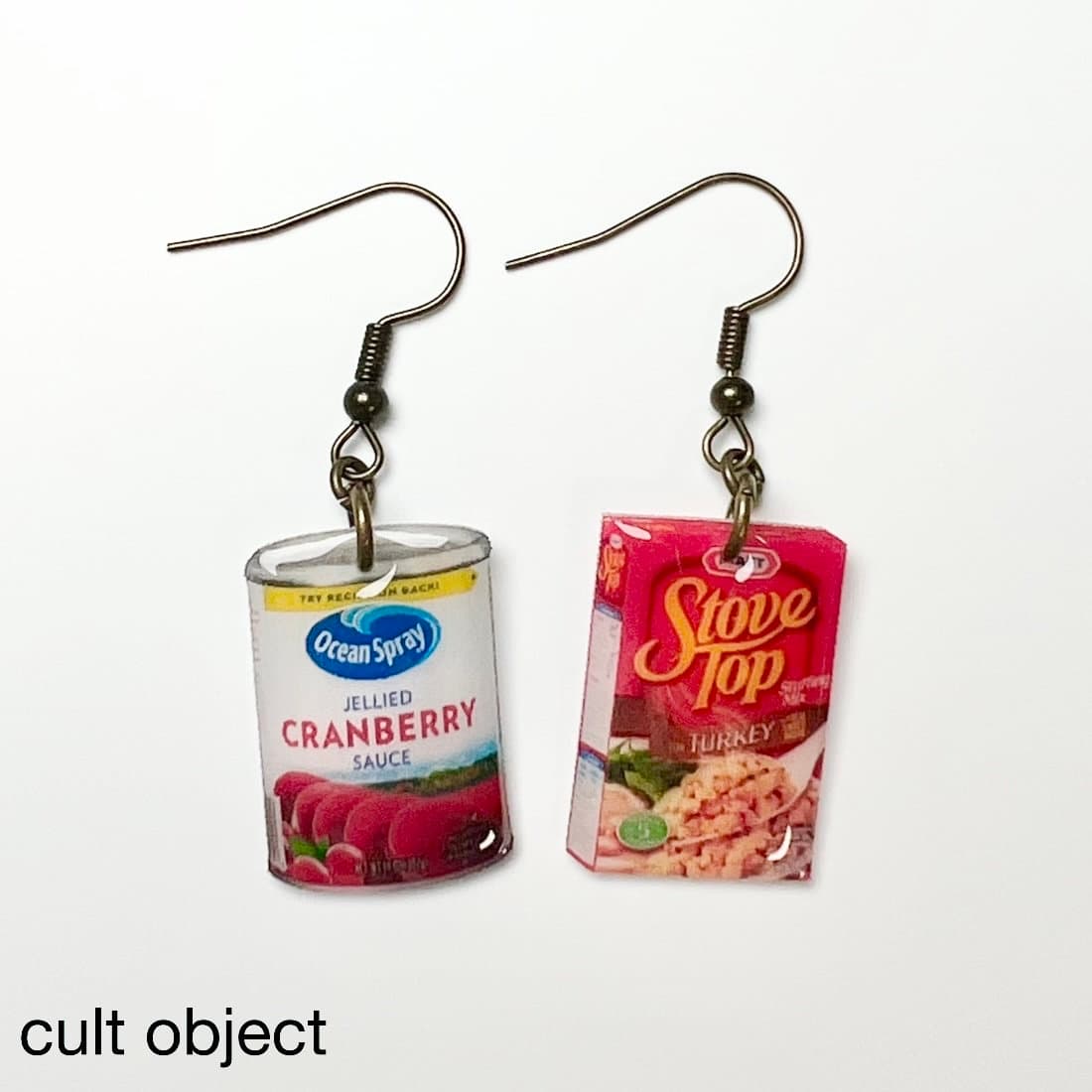 Stuffing and Cranberry Sauce Earrings