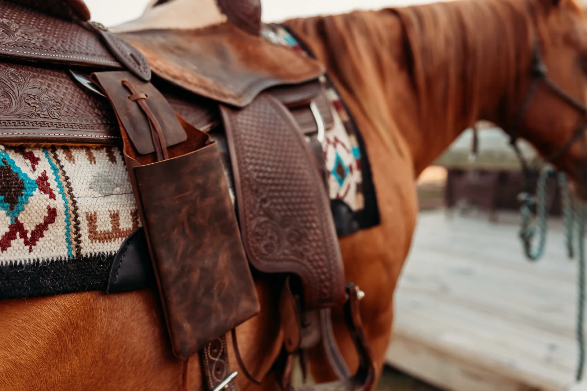 Leather Saddle Drink Holder, Cell Phone Holder, Personalized Western Gift, Cowboy, Ranch, Rodeo, Horse Show Awards, Mother's Day Gift, Tack - Image 1