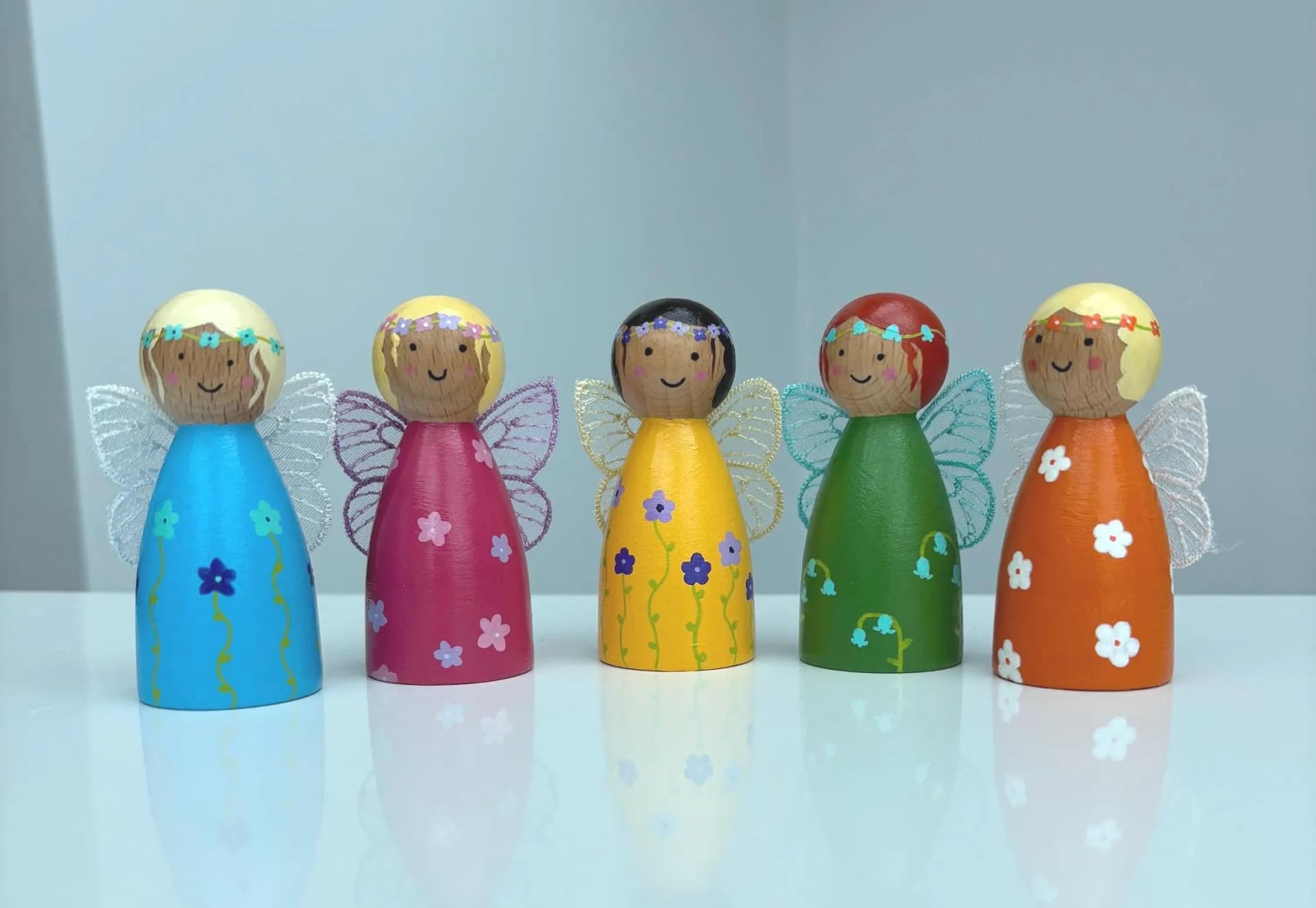Fairy Peg Dolls with Wings - Image 1