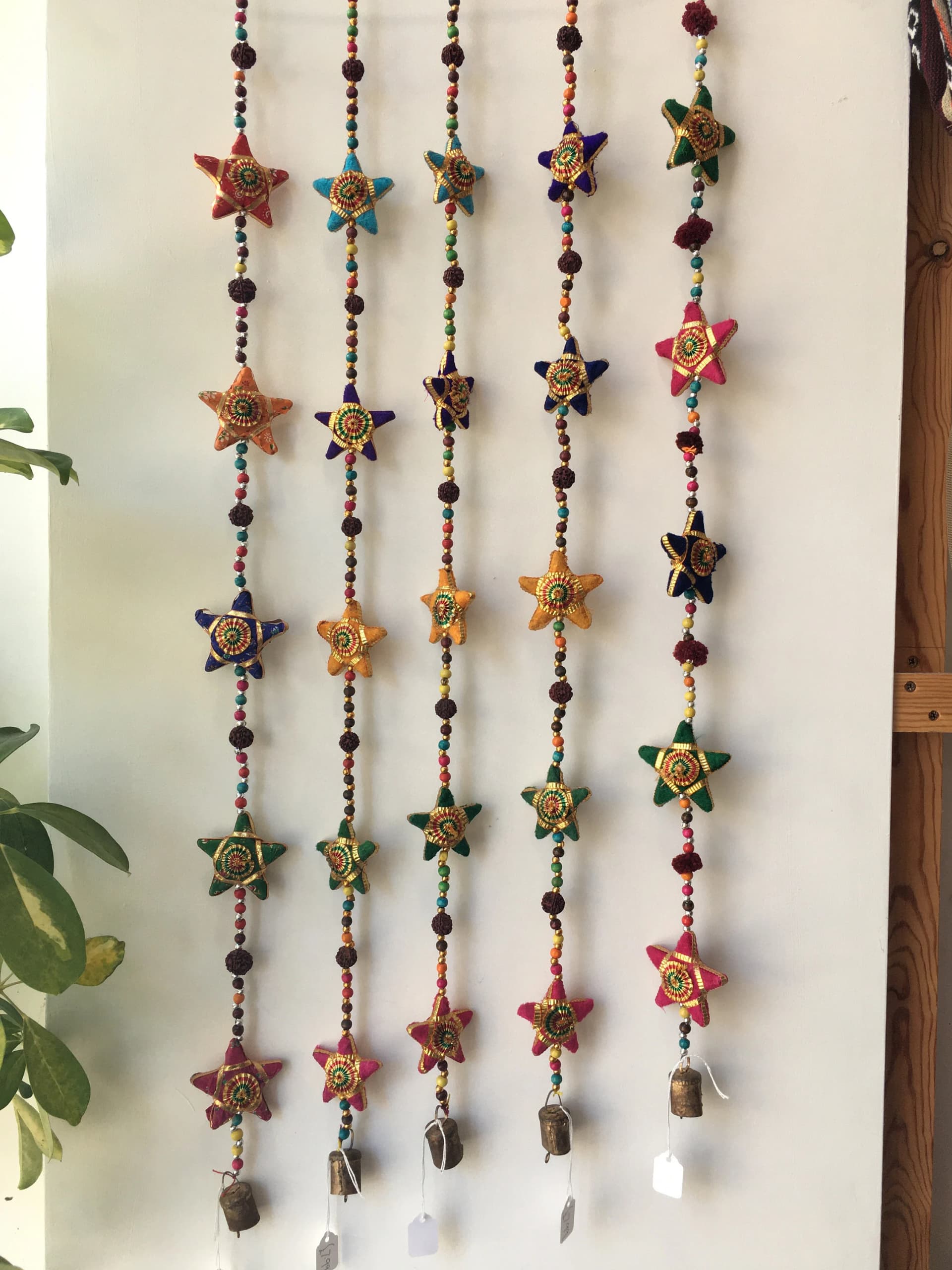 INDIAN HANGING STARS Decoration Wall Door Window Hanging Tota Bells Chimes Mobiles Wind Chimes String Decorations Boho - Image 1