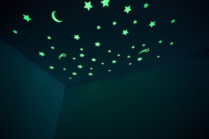 GLOPLAY Removable Reusable Wall Decals/Glow-in-the-dark Stickers, Starry Night (48pcs/pack) - Image 1
