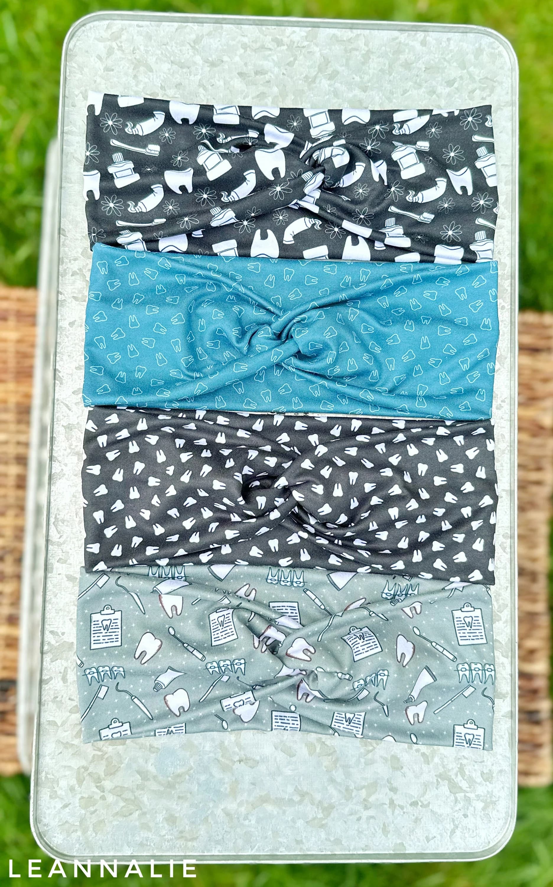 Dental Twist Headbands, Hygienist Headband, Dental Headband, RDA, Dental Hygienist Headband, Dentist Headband, Tooth Headband, Dental Grad - Image 1