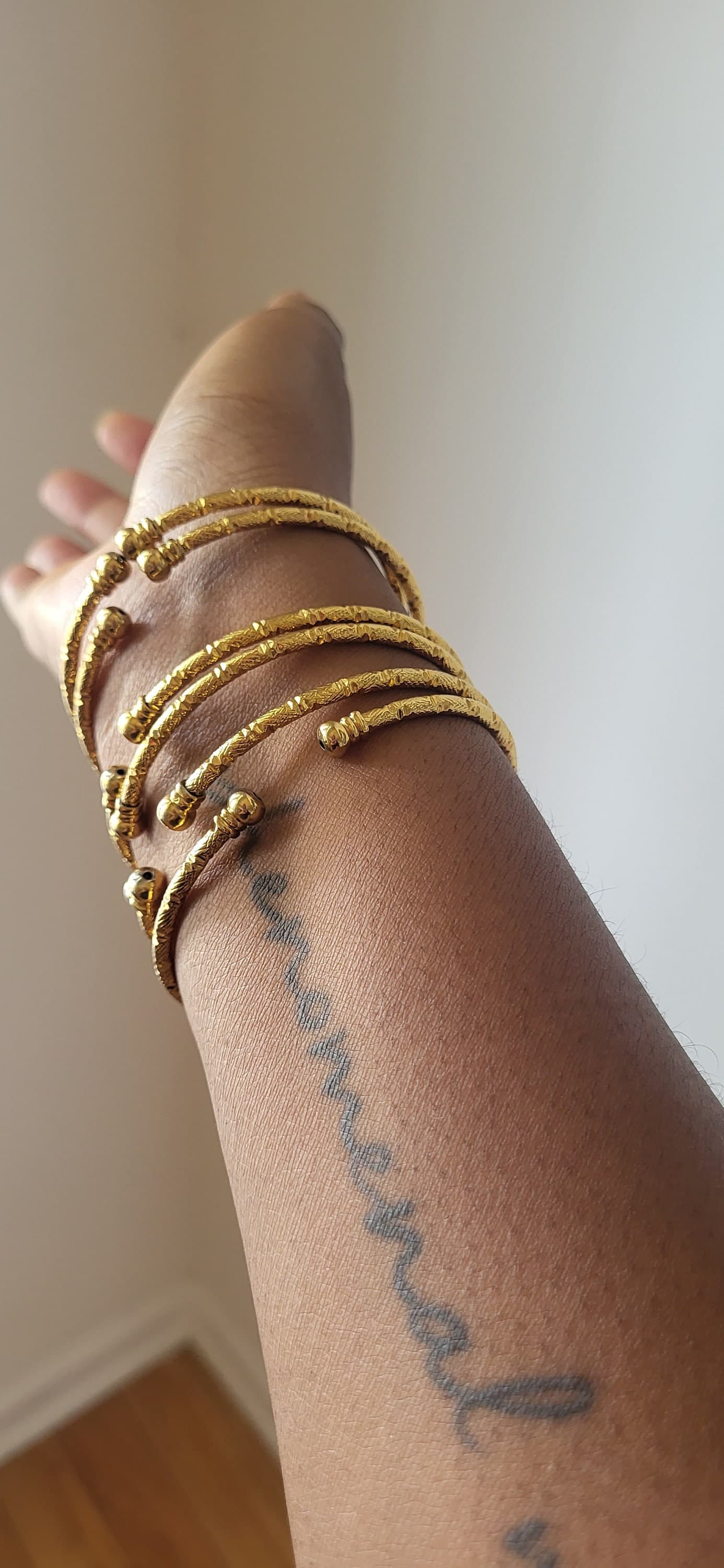 Goddess 6 PIECE bangle set, Stackable Bracelets, Boho African Statement Bangles
