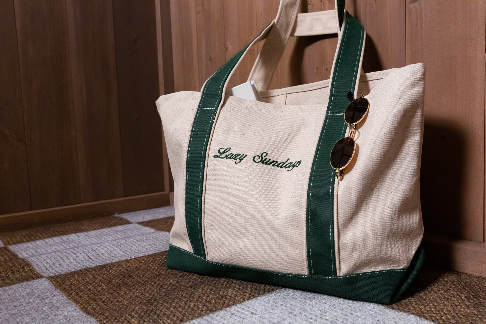 Custom Boat Tote Bag - Canvas Tote Bag - Custom Text Tote - Gift for Her - Bachelorette Gift - School Bag - Embroidery -Personalized Gift - Image 1