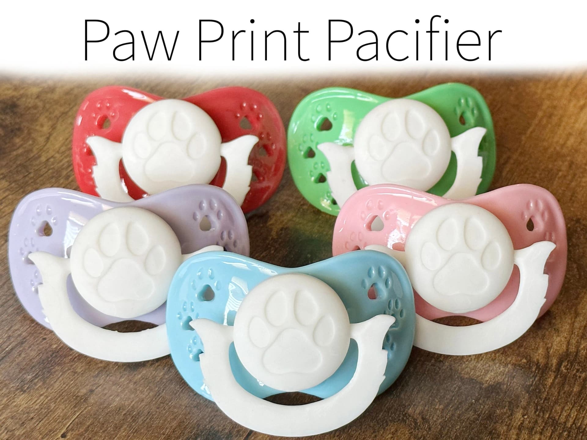 Paw Print Adult Pacifier ABDL - Image 1