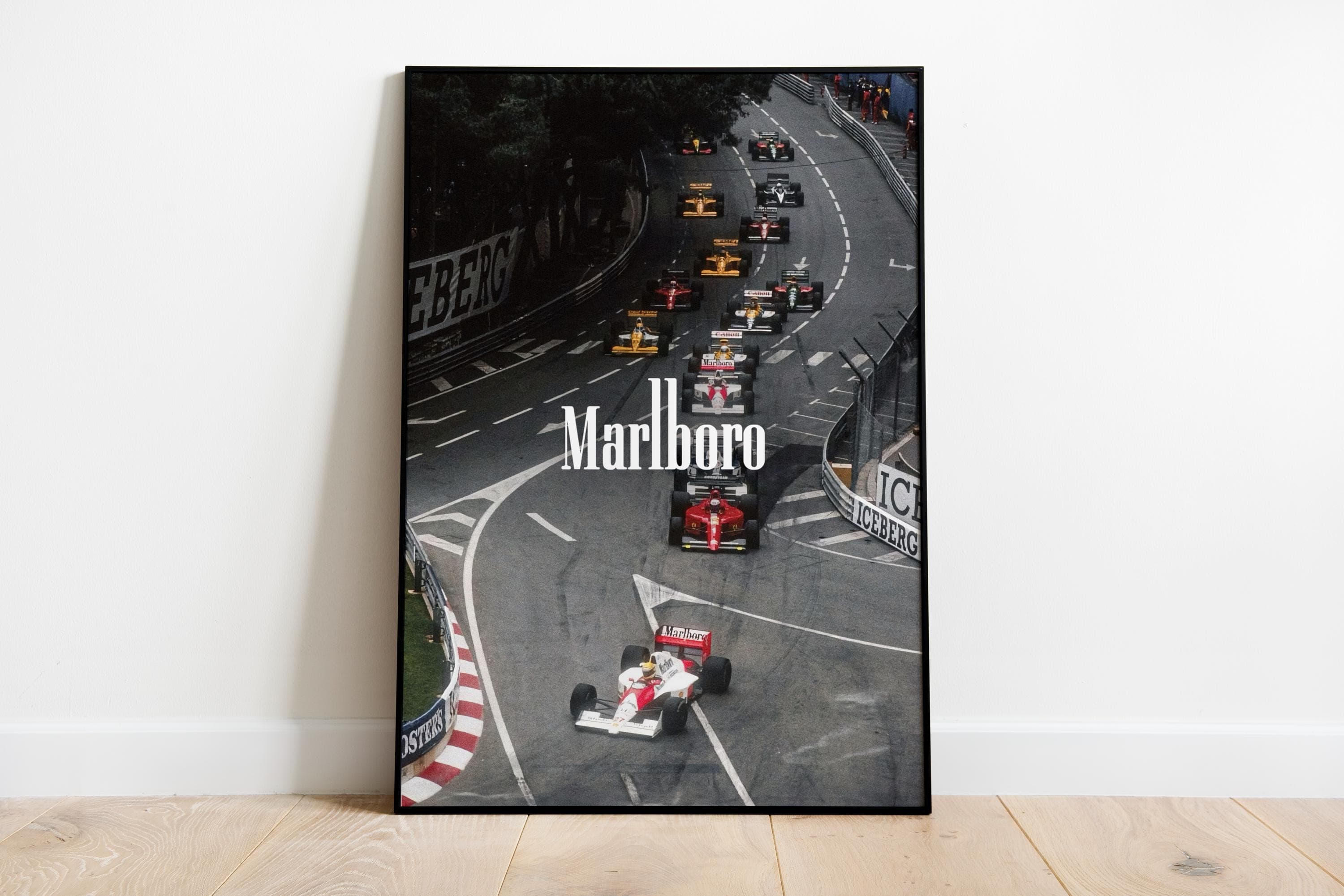 Vintage F1 Marlboro Race Track Poster | Vintage F1 | Framed Print | Wall Art