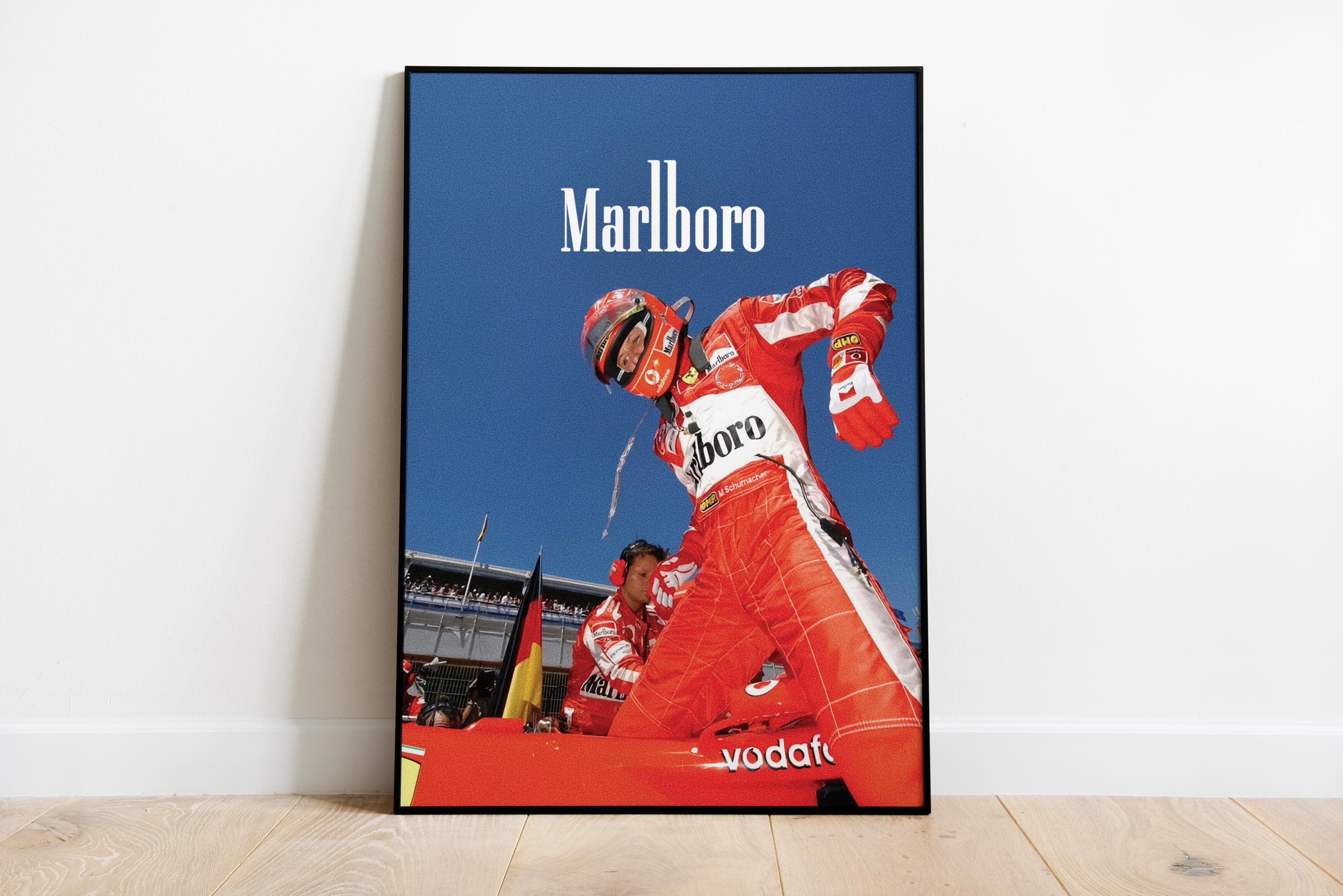 Vintage F1 Michael Schumacher Marlboro Poster | Vintage F1 | Framed Print | Wall Art