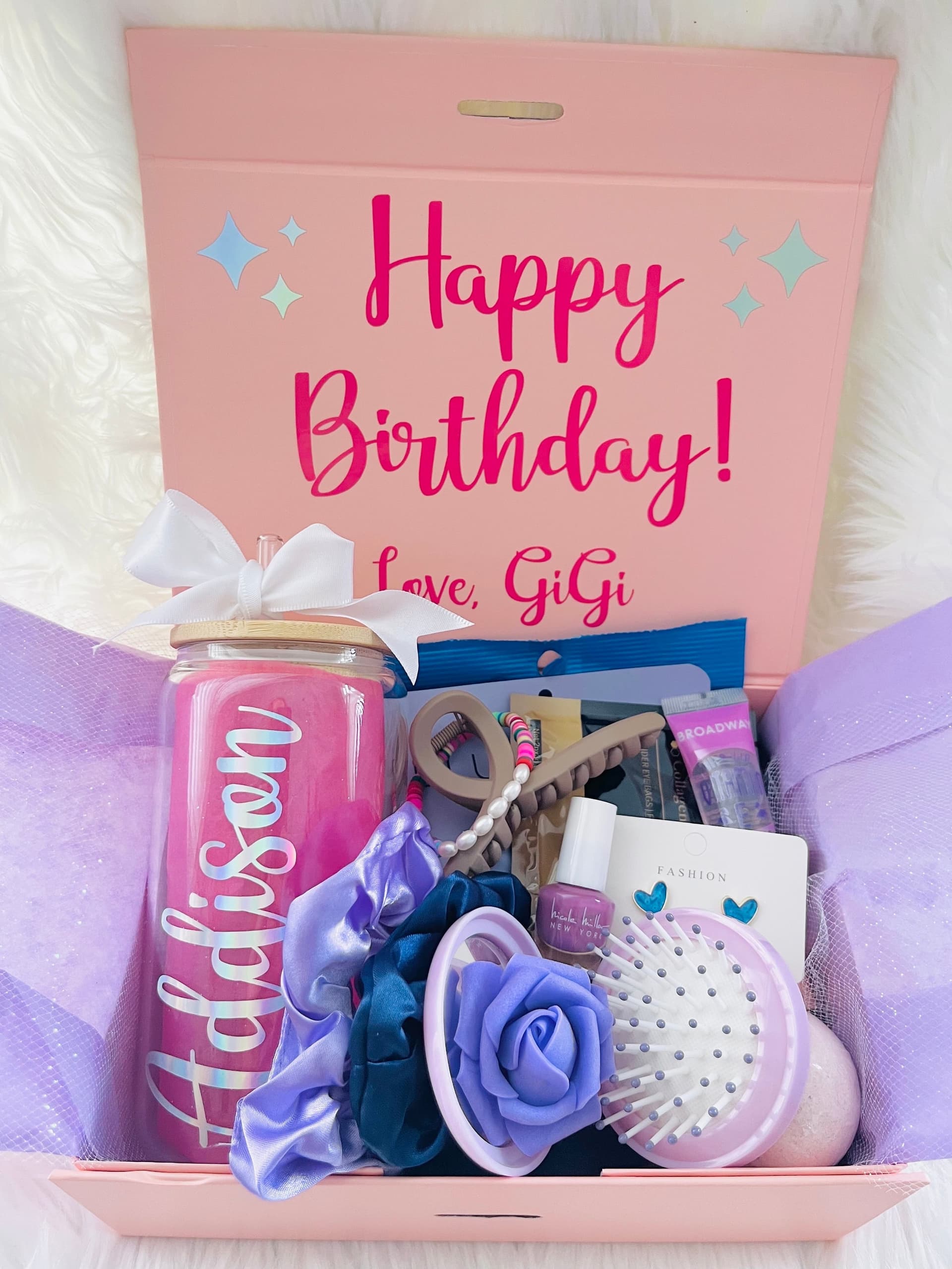 Personalized Gift Box for Teen, Girl, Her, Friend, Custom Birthday Gift for Teen, Girl, Her, Custom Friend gift box for preteen, teen, girl - Image 1