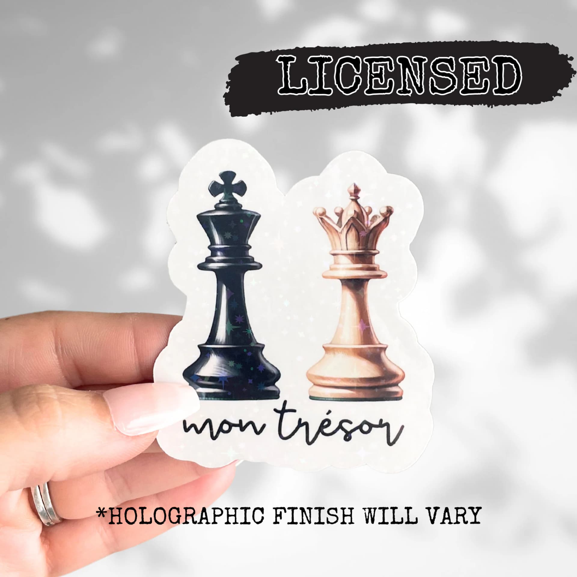 LICENSED Ravenhood trilogy holographic vinyl smut stickers, kindle booktok sticker, bookish merch, bookstagram dark romance, Flock, Exodus - Image 1