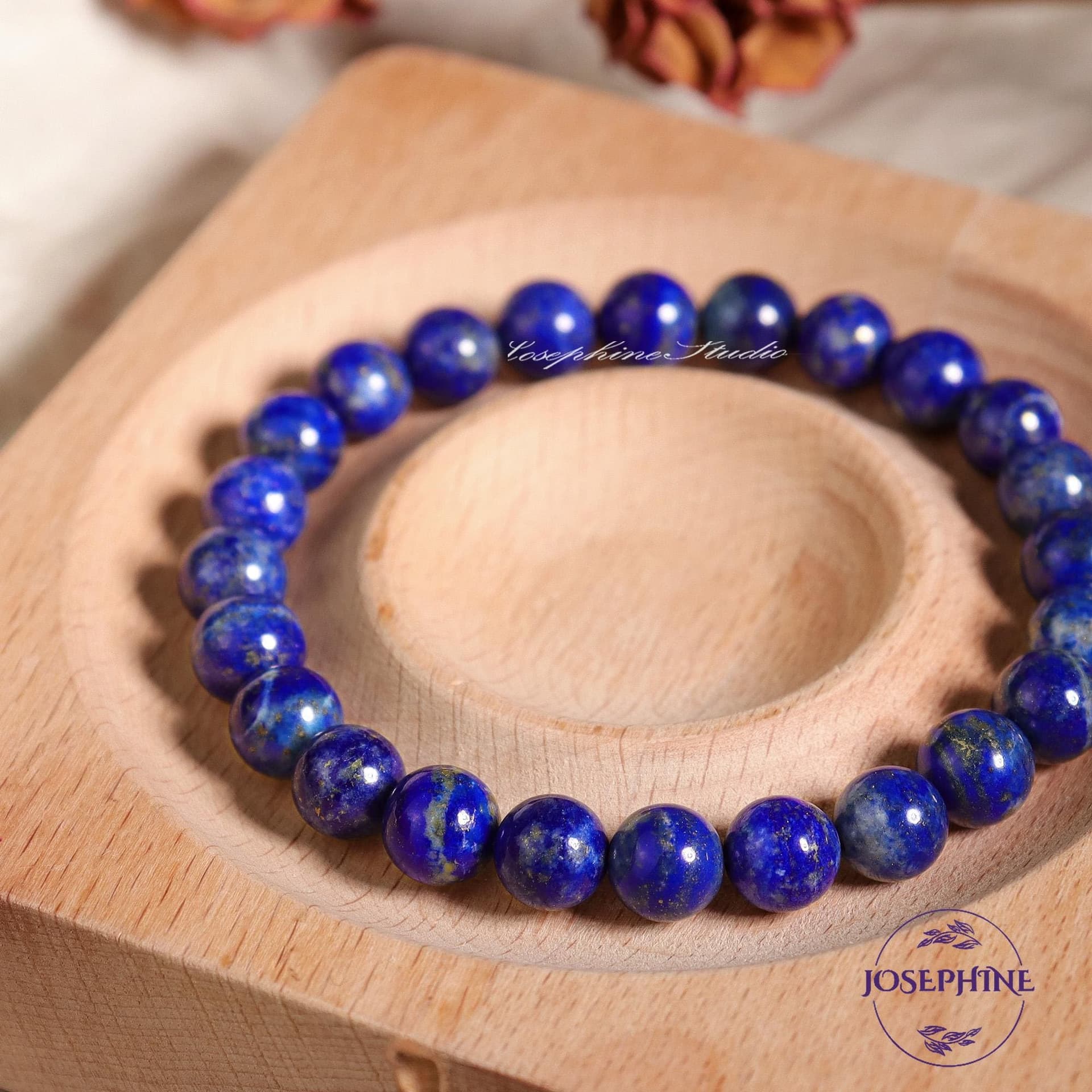 Natural Lapis Lazuli Bracelet for Women Men Size, Blue Crystal Healing Gemstone Friendship Bracelet, Gift for her, Gift for him, Size: 7-8in - Image 1