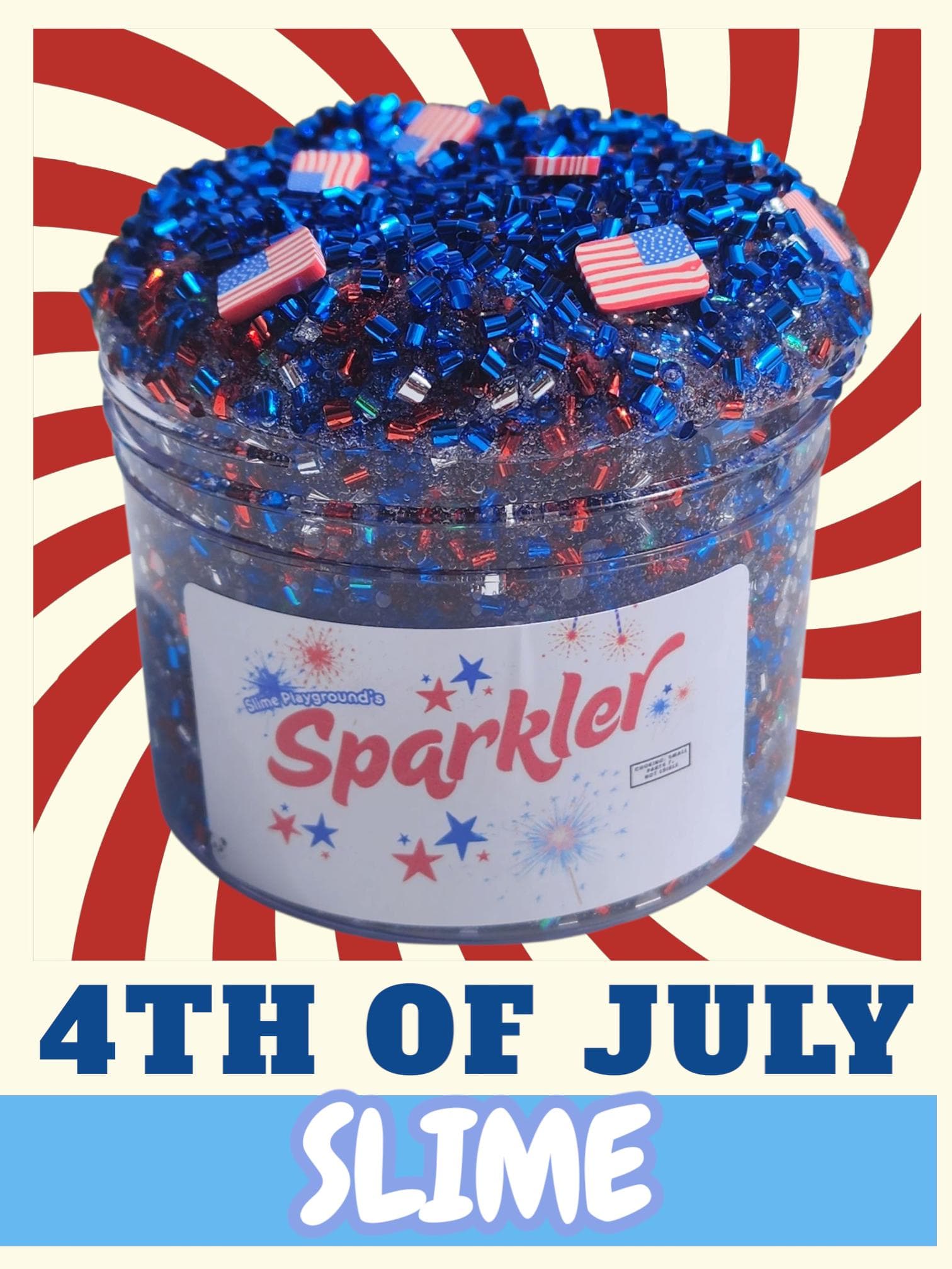 Sparkler Crunch Bingsu Crunch Slime, ASMR Slime, Slime Shop, Birthday Slime, Slime Kit, Clear Slime, 4th of july, slime FAST SHIPPING