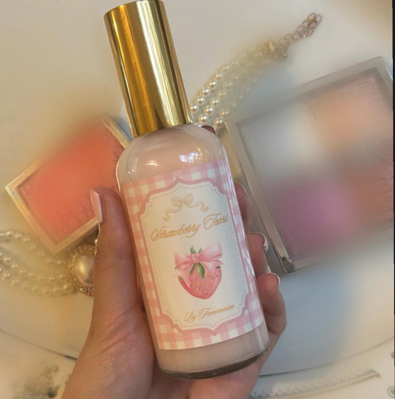Strawberry Tears Inspired by Melanie Martinez Cry Baby Perfume, Milky Body & Hair Perfume, Water Based, Safe for Hair, Luxurious Packaging