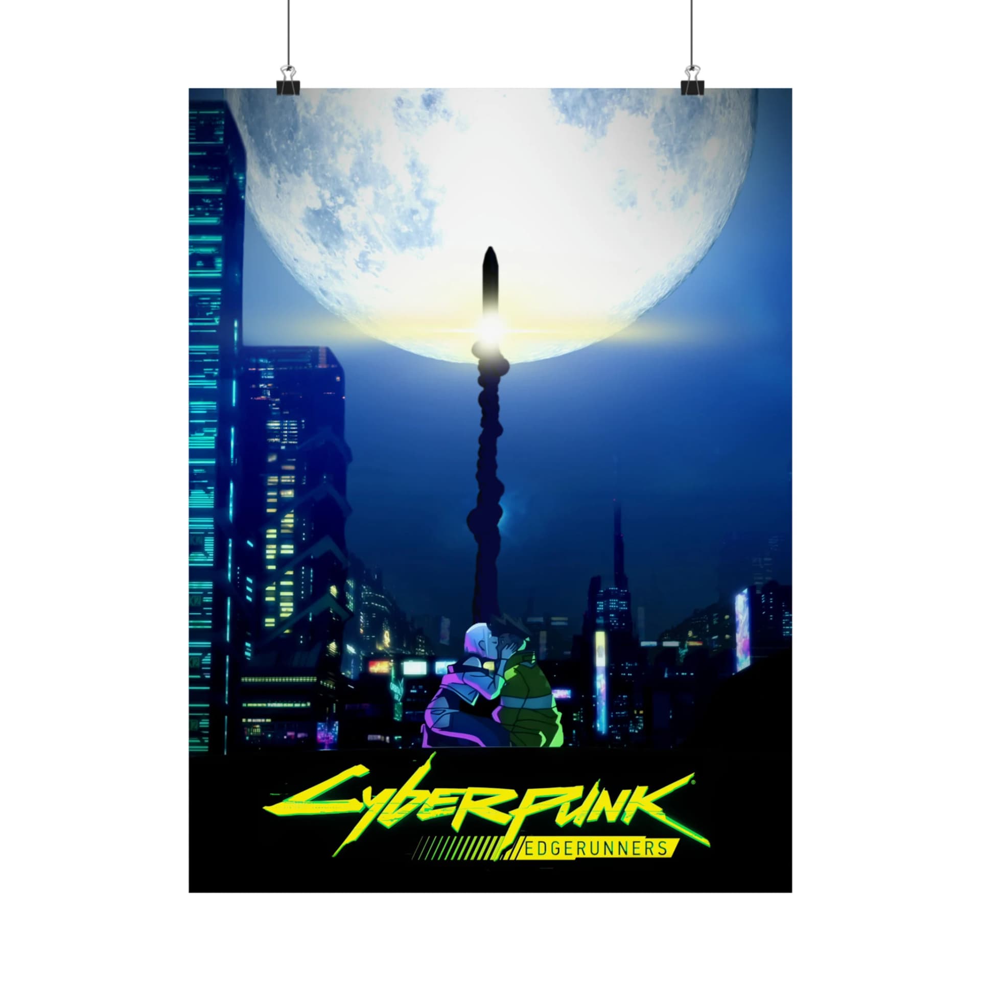 Cyberpunk Edgerunners Poster 18"x24" 3:4 Aspect Ratio - Art Wall Decor Printable Lucy Kushinada & David Martinez - Image 1