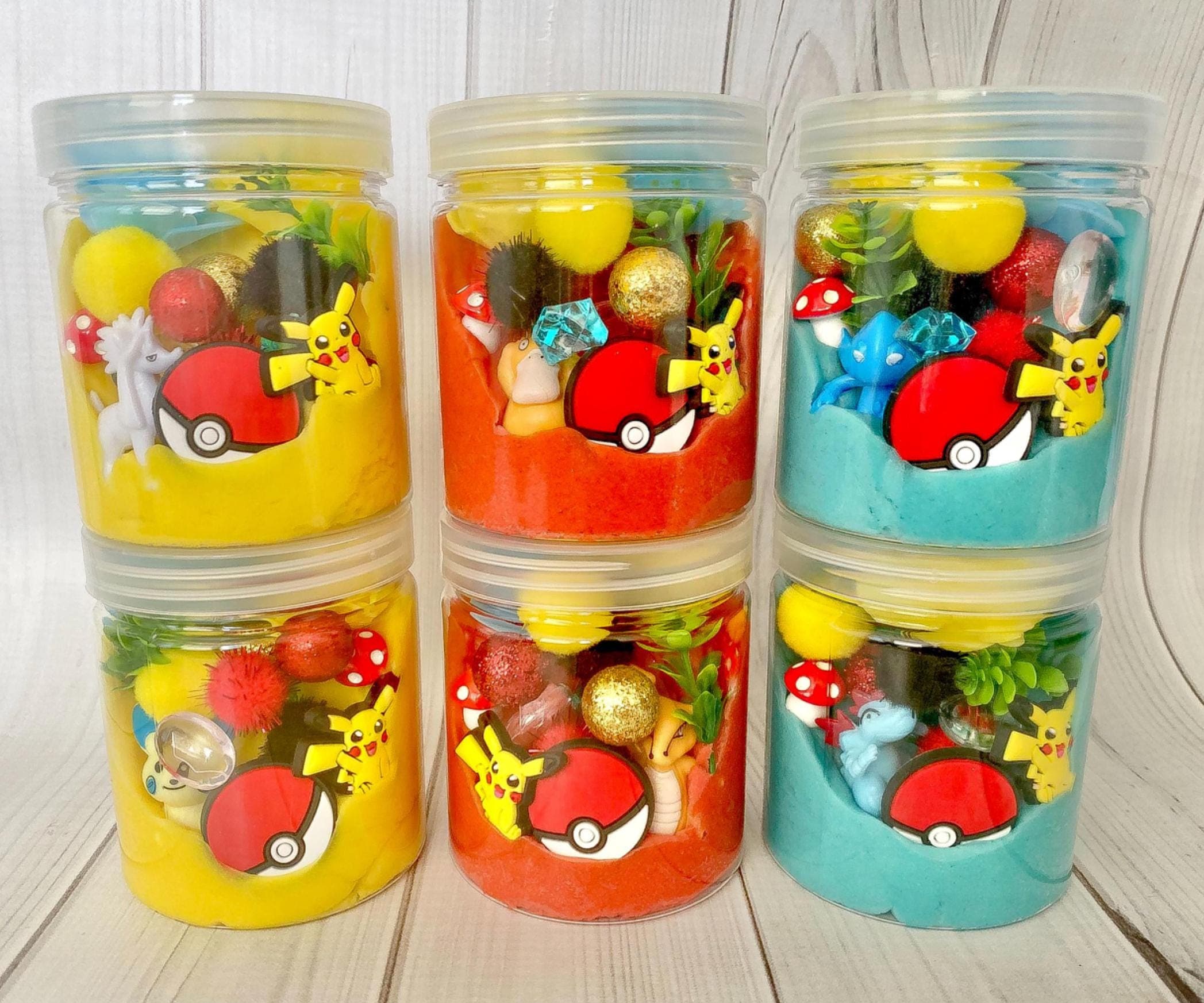 Play dough jars party favor bag homemade playdoh playdough boys girl birthday present sensory kit slime gift 3 4 5 6 7 yr little kid decor
