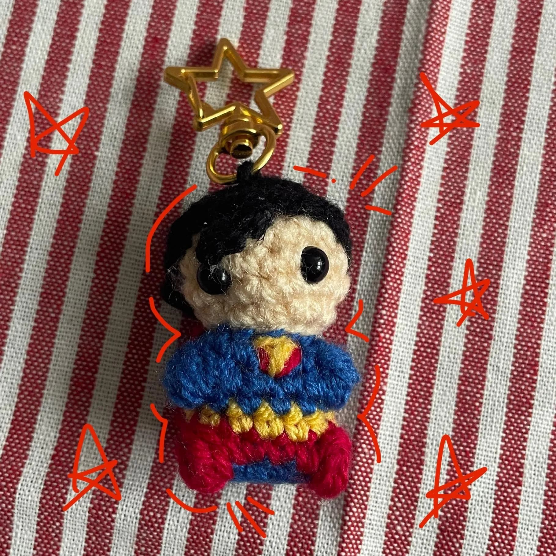 Superman Crochet Keychain - Image 1