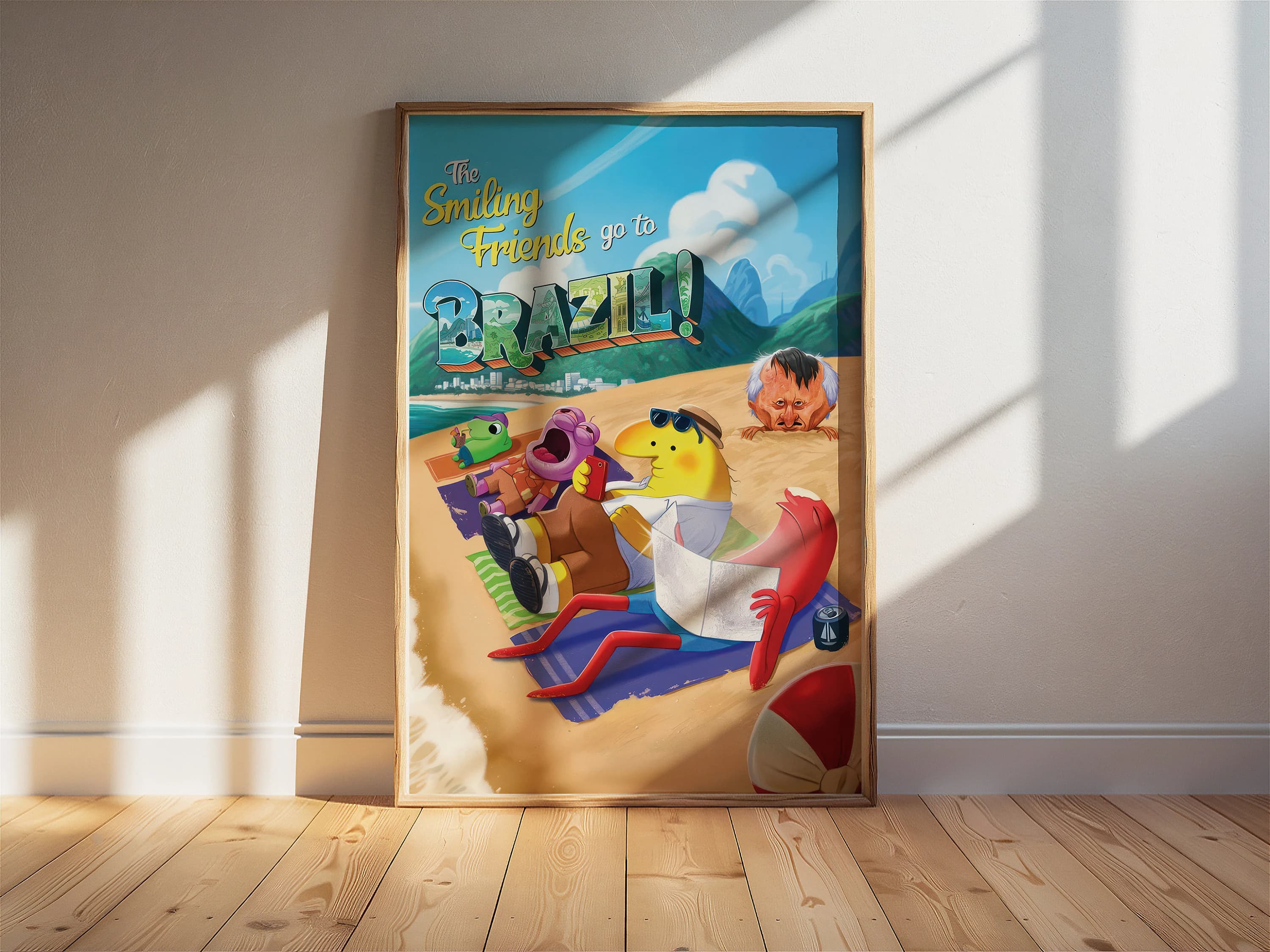 Smiling Friends ‘Brazil’ Poster | 24x36 Wall Art | Cult Cartoon Decor | Surreal Comedy Print | Limited Edition Smiling Friends Artwork - Image 1