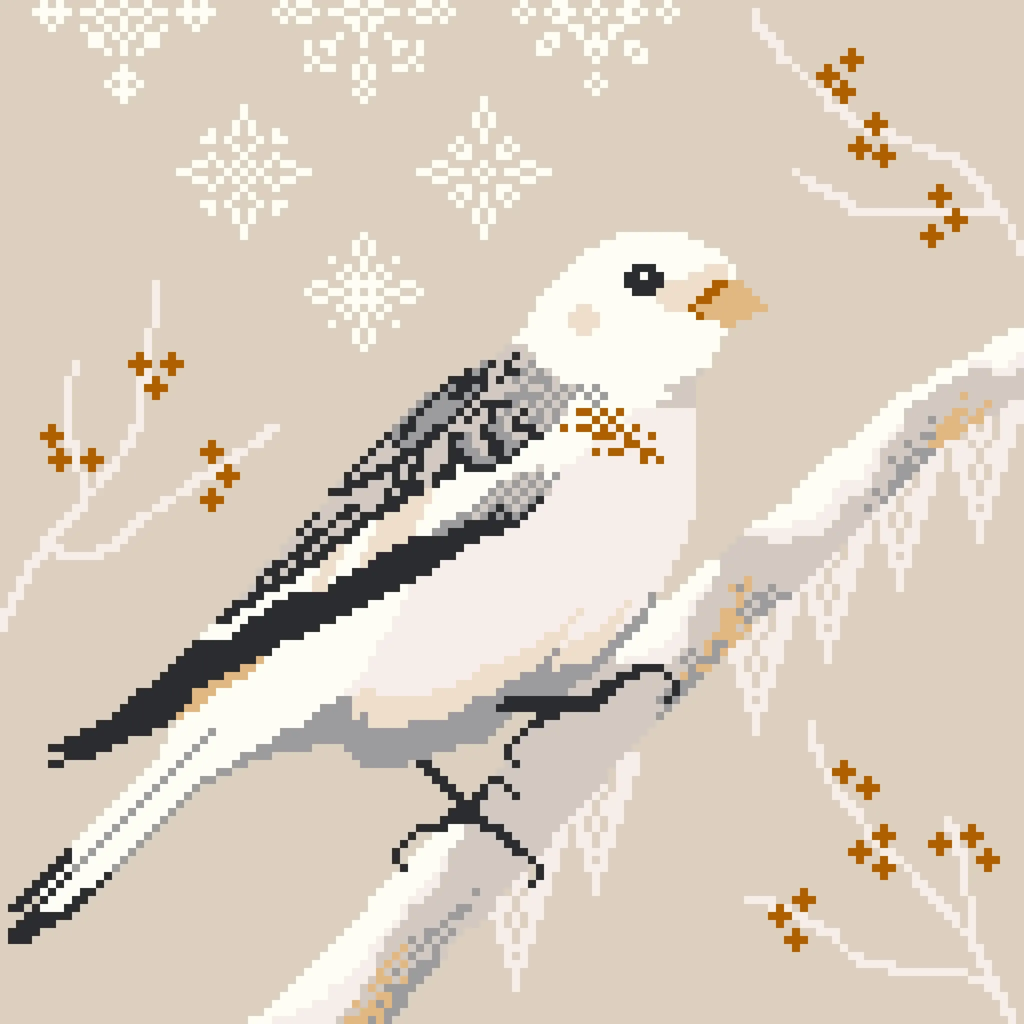 Snow Bunting - A Counted Cross Stitch Pattern - Image 1