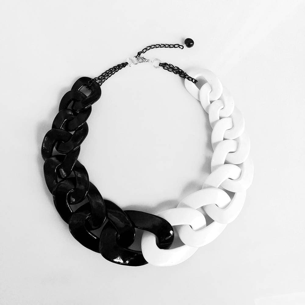 Black and White Chain Necklace