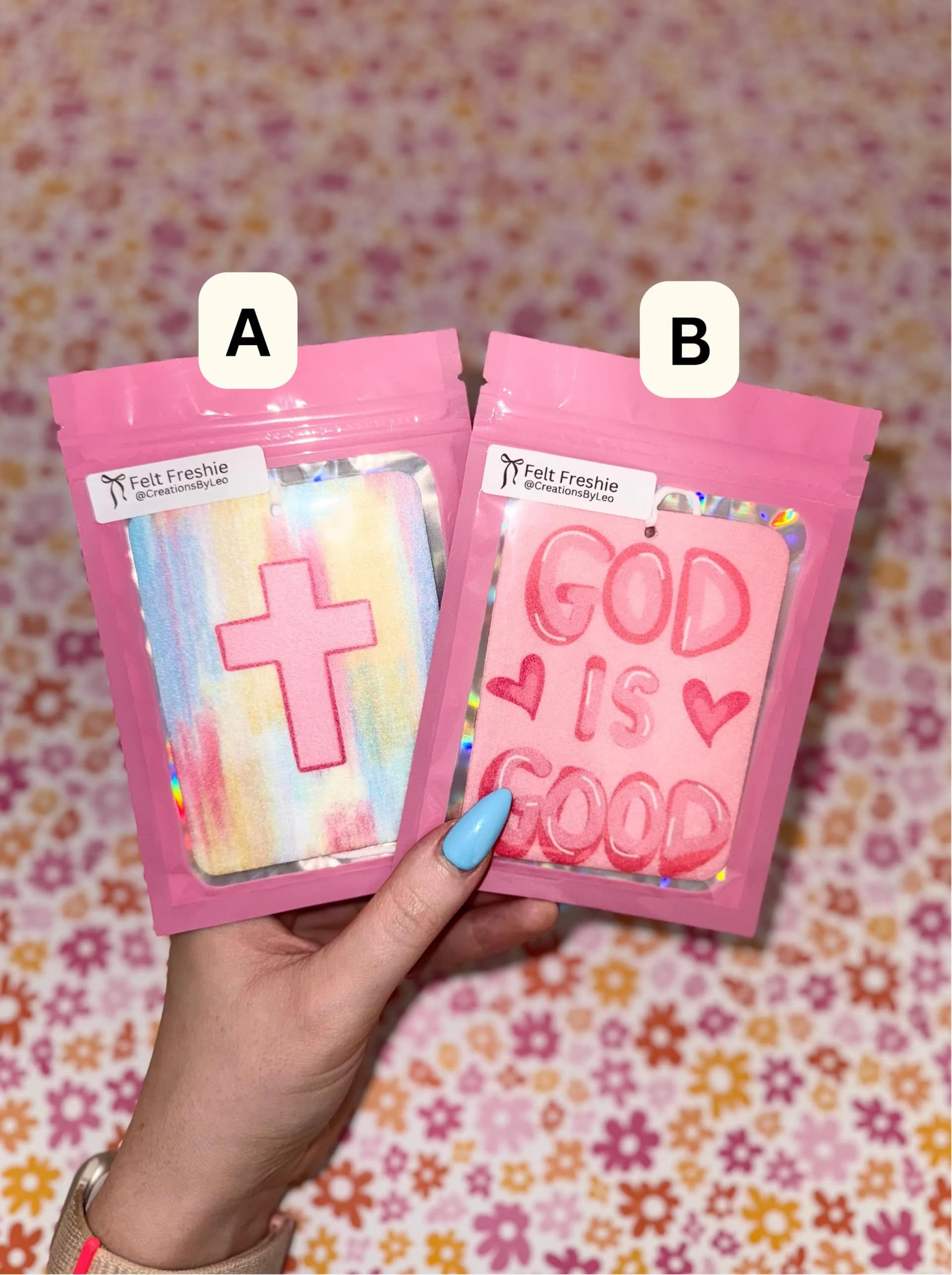 Bible Verse Coquette Air Freshener | Christian Felt Freshie | Scripture Car Freshener | Faith-Based Car Freshener - Image 1