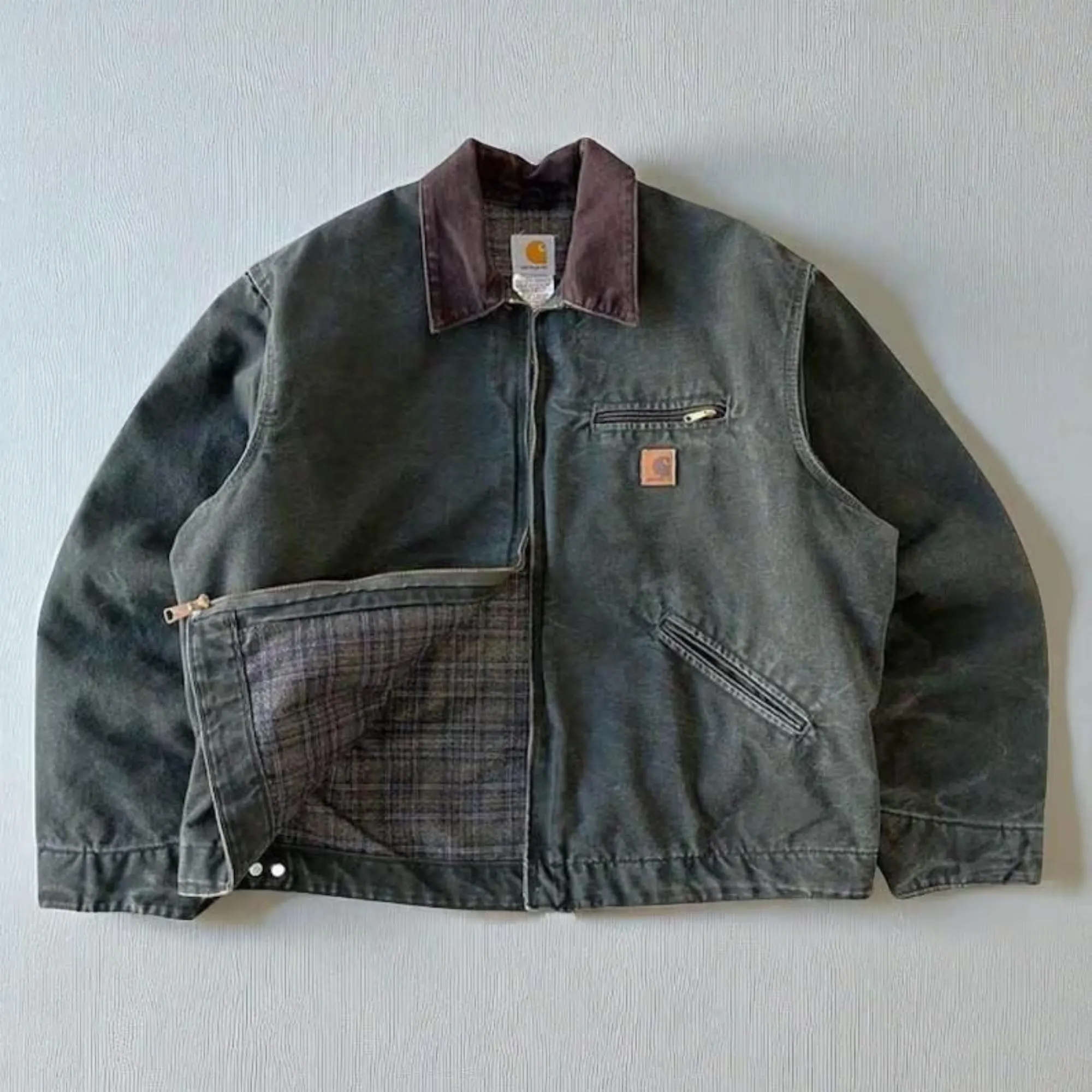 j97 Carhart Detroit Moss Green jacket - Retro streetwear jackets - Image 1