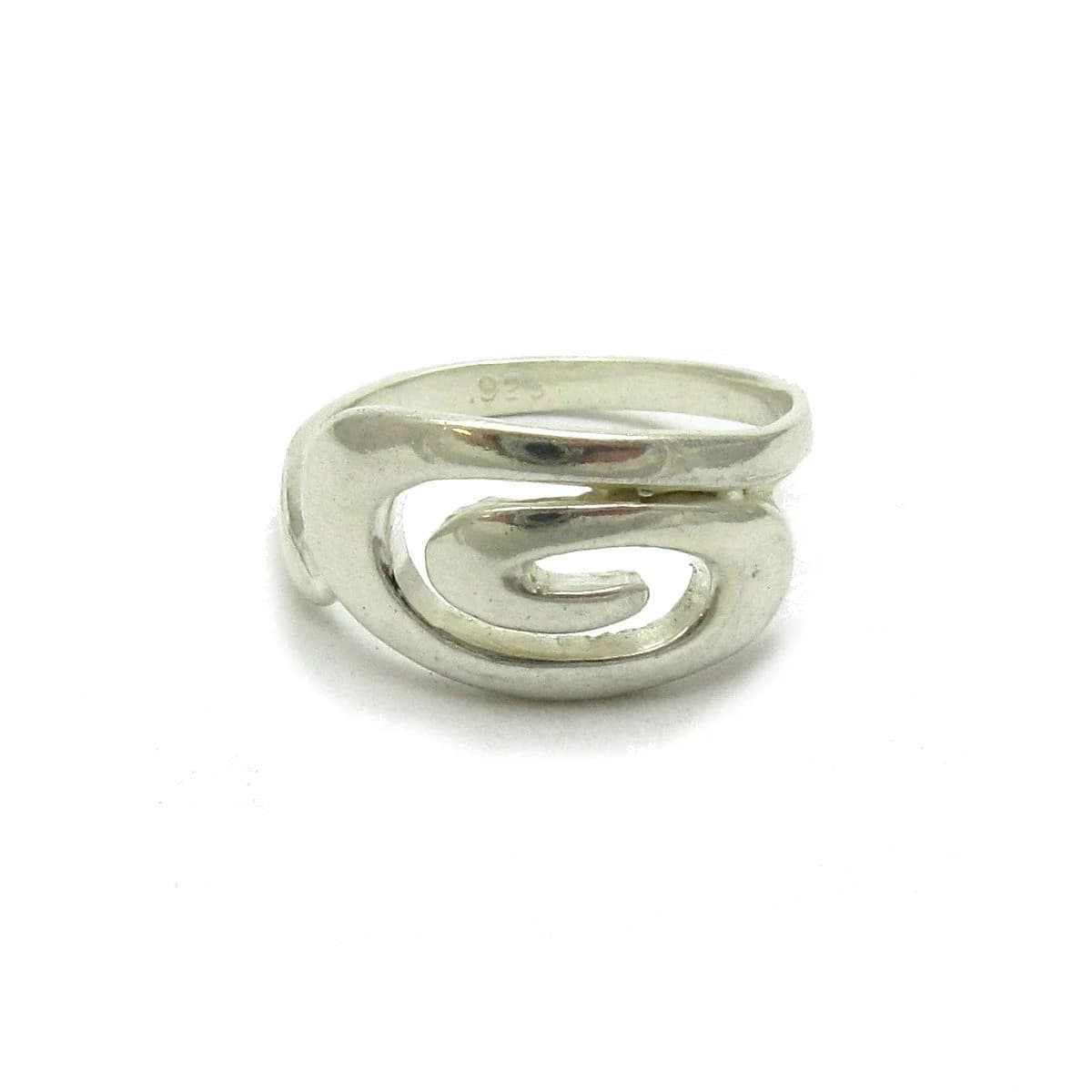 R000373 Sterling silver ring spiral Solid 925 - Image 1