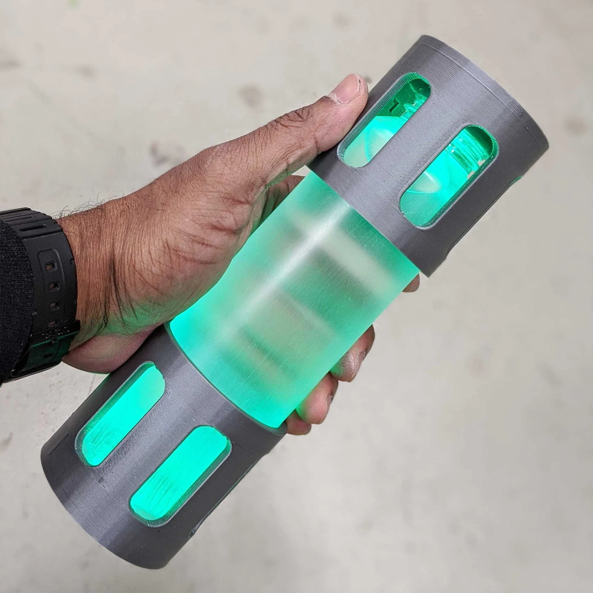 16oz Ooze Booze Water Bottle LED TMNT (prop, cosplay, fully functional, convention, comiccon, geek gift, costume) - Image 1