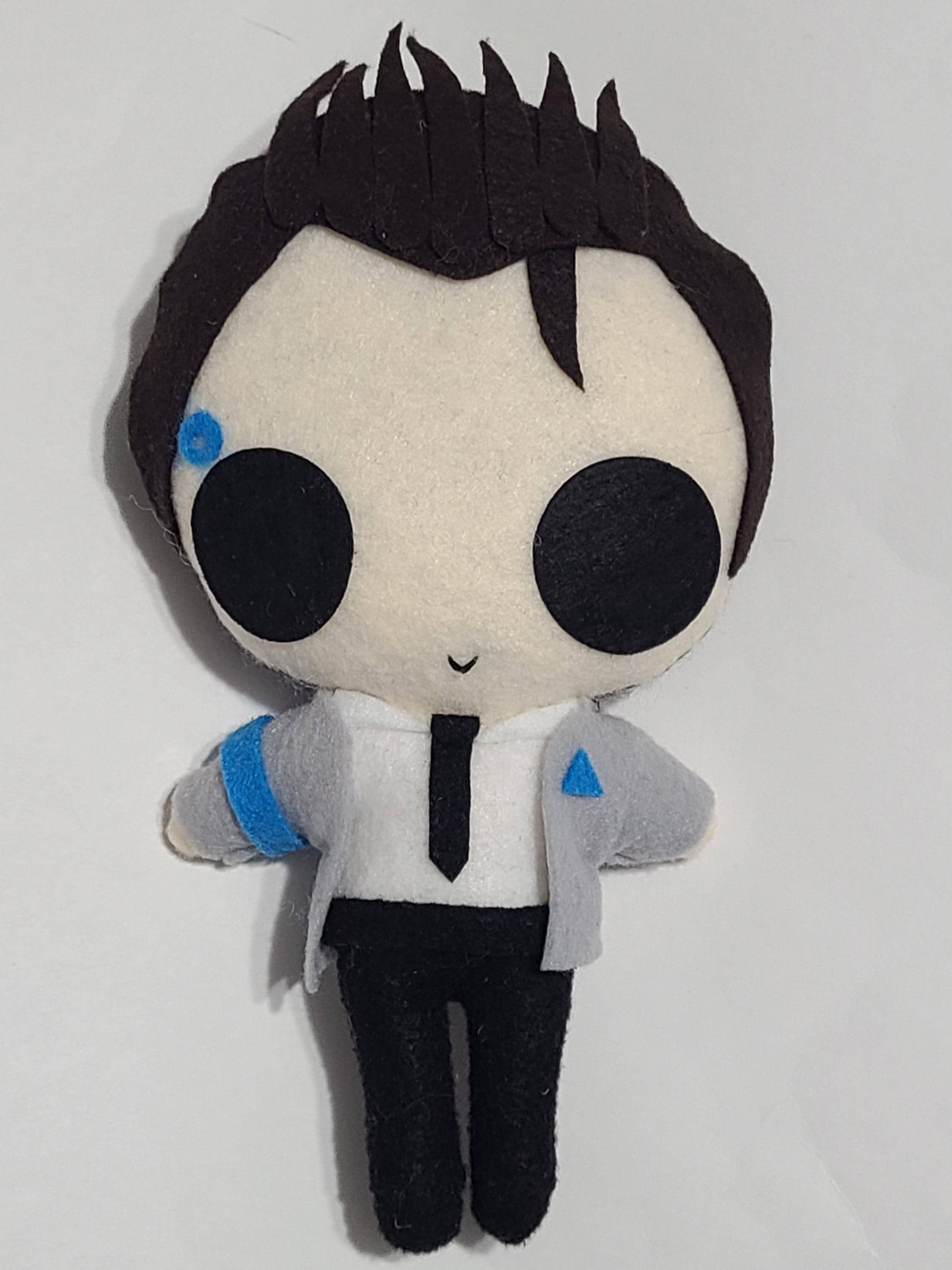 Detroit Become Human Connor Inspired Plush Chibi Kawaii Cute Fanart - Image 1