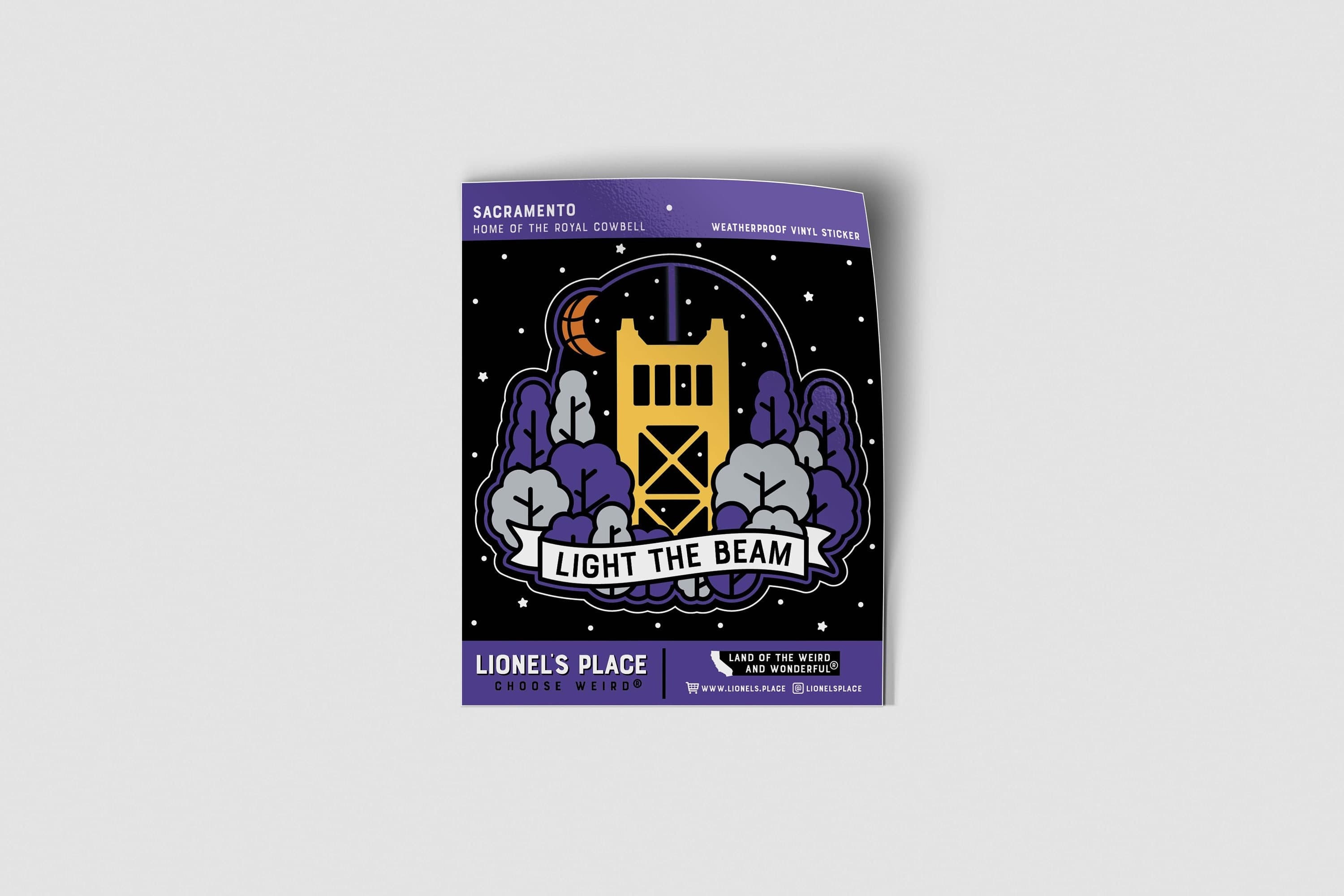 Sacramento Light the Beam Basketball Sticker - Tower Bridge - Image 1